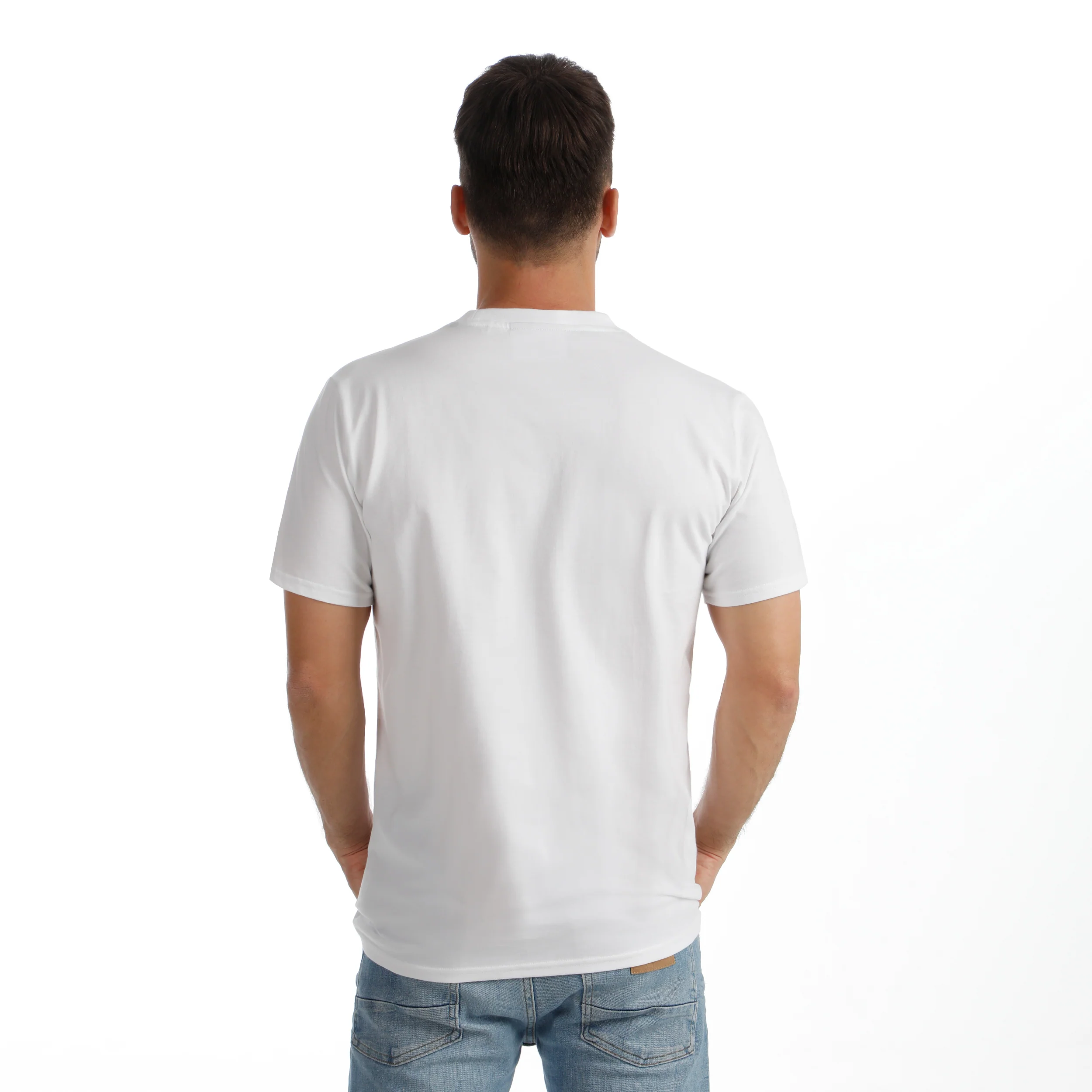 Crush Scraped T-Shirt Herren-weiß, grün - Image 5
