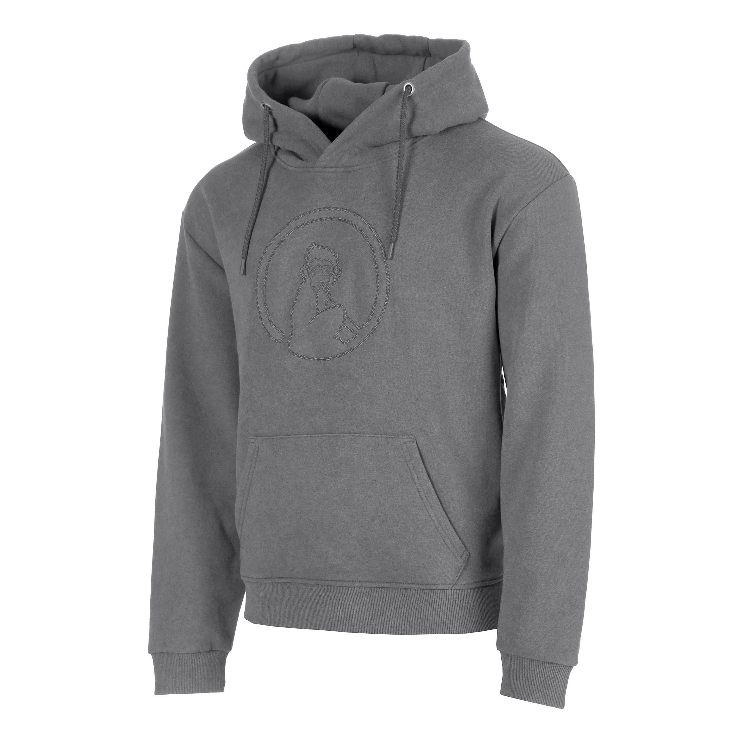 Crush Washed Out Loose Fit Hoody Herren-hellgrau, hellgrau