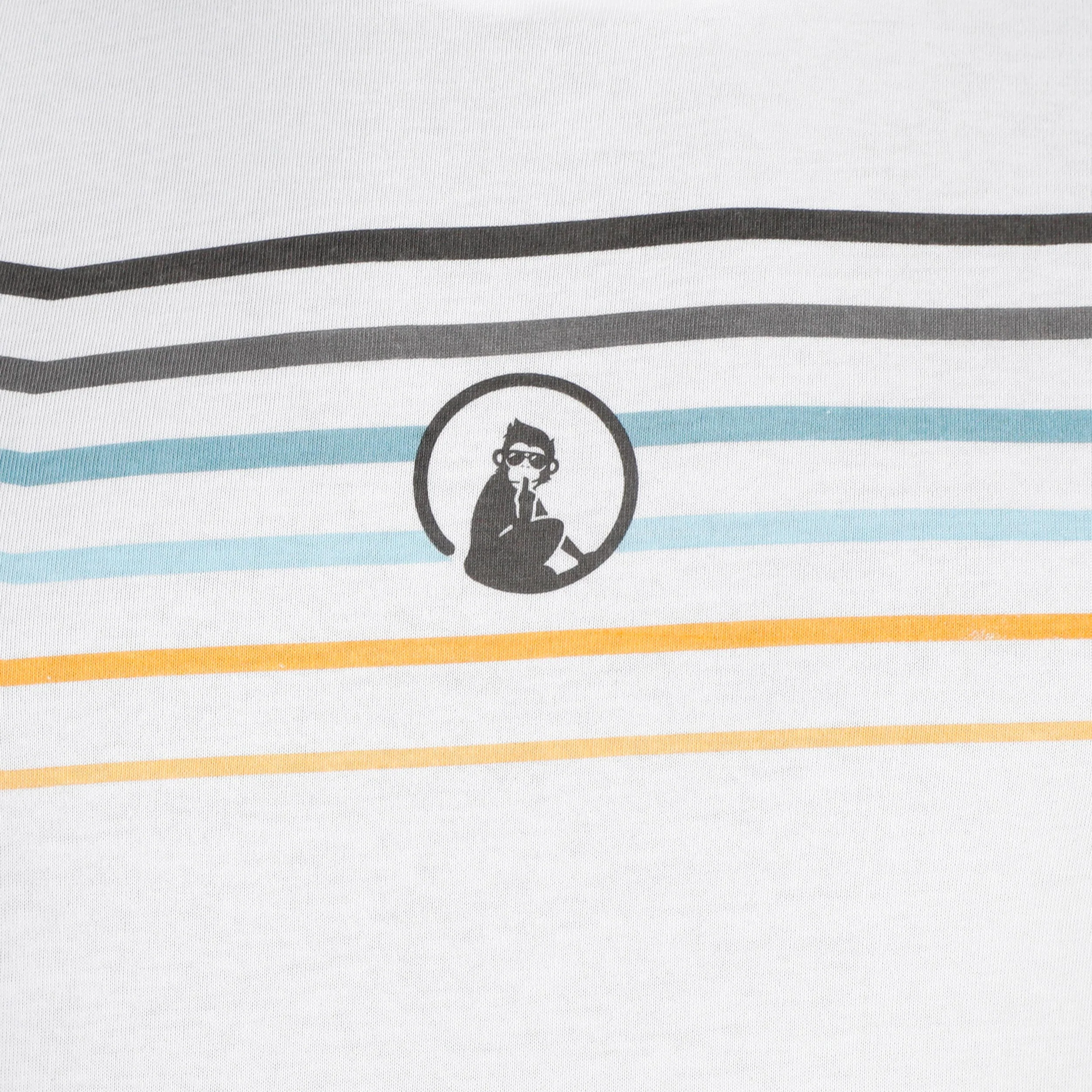 Endlessly Trainings Stripe T-Shirt Herren-Weiß,Mehrfarbig - Image 3