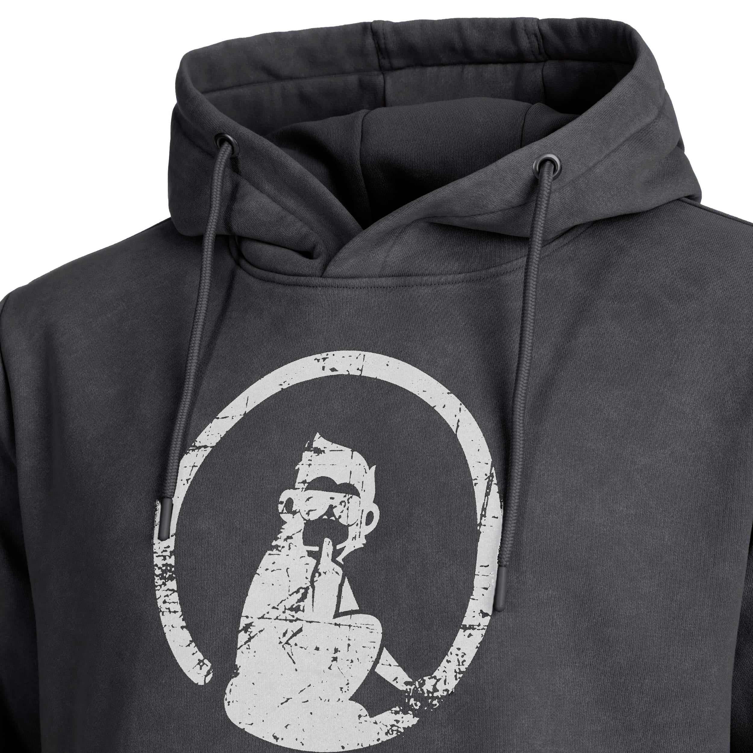 Endlessly Washed Out Loose Fit Hoody Herren-Anthrazit,Weiß - Image 3