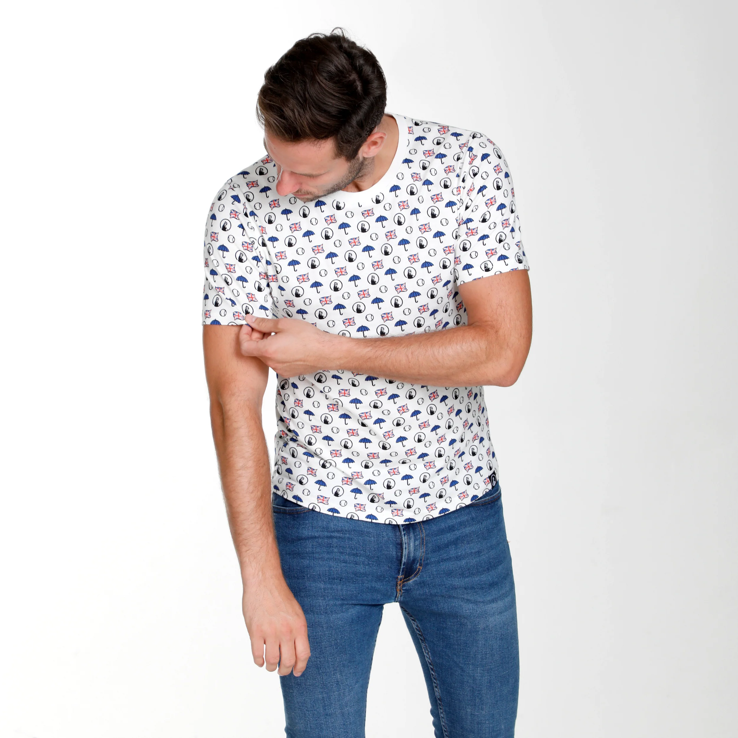 London Statement T-Shirt Herren-Weiß,Mehrfarbig - Image 3