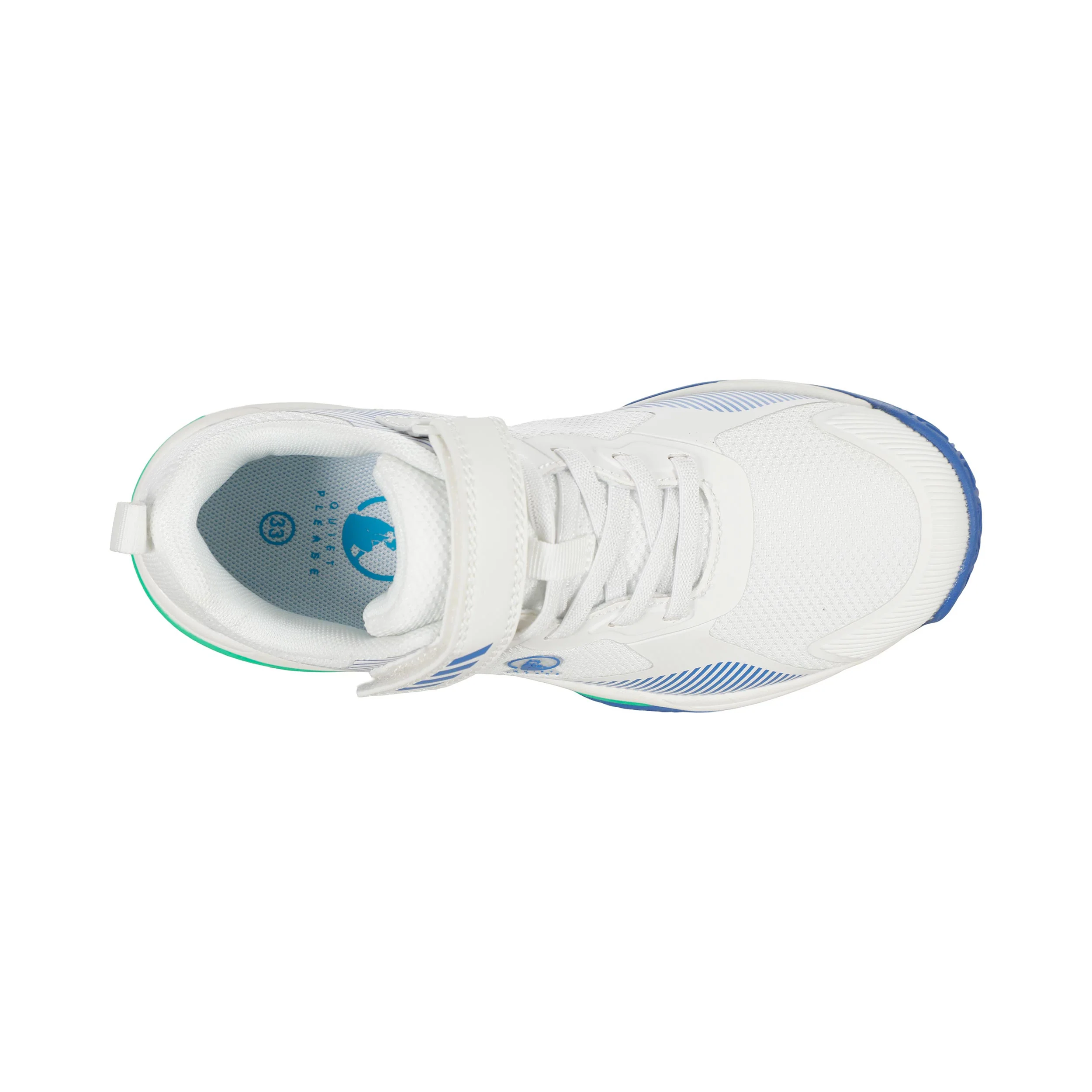 Match Velcro Clay Sandplatzschuh Kinder-weiß, blau - Image 3