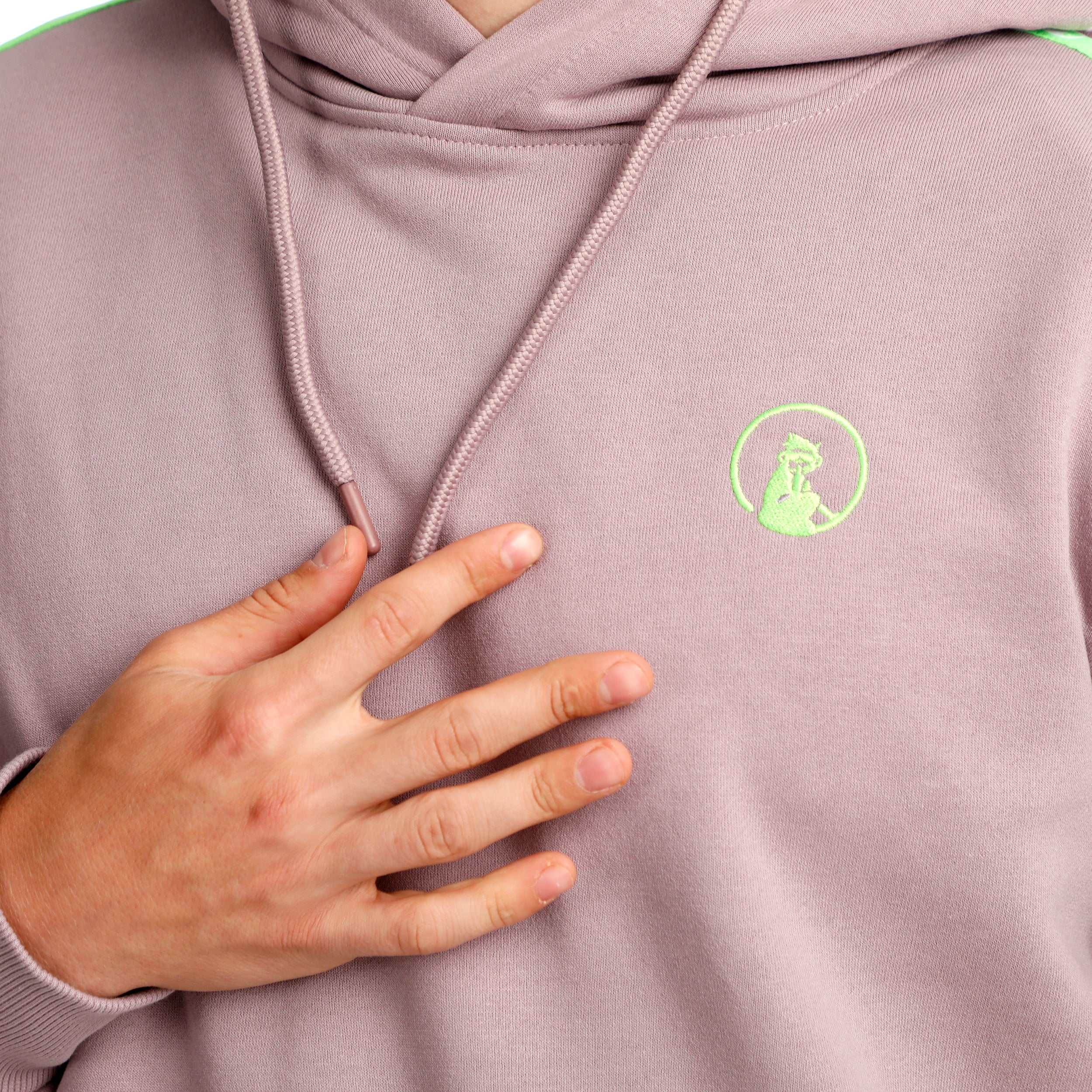 Mind Taped Hoody Herren-Lila,Neongrün - Image 8
