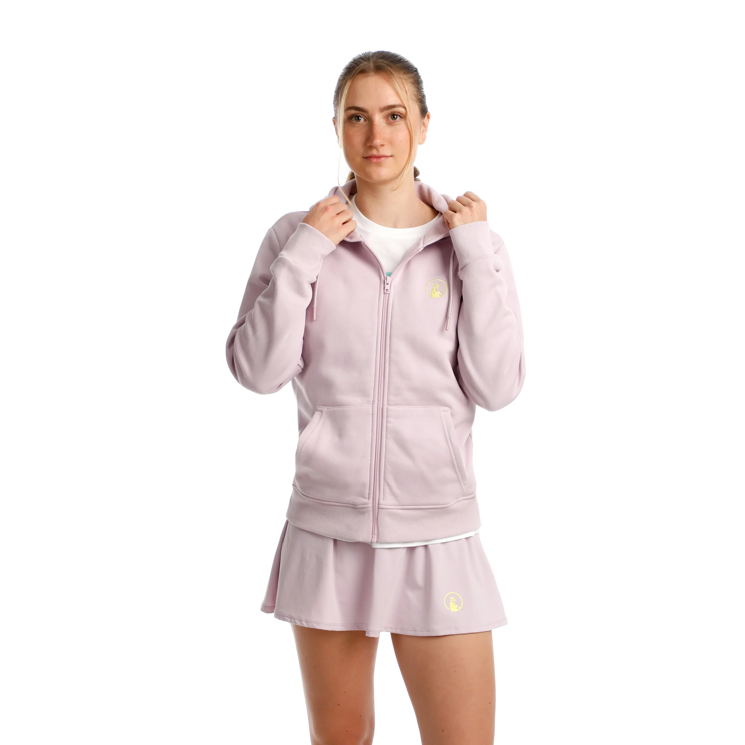 Mind Taped Zip Sweatjacke Damen-Flieder,Neongrün - Image 6