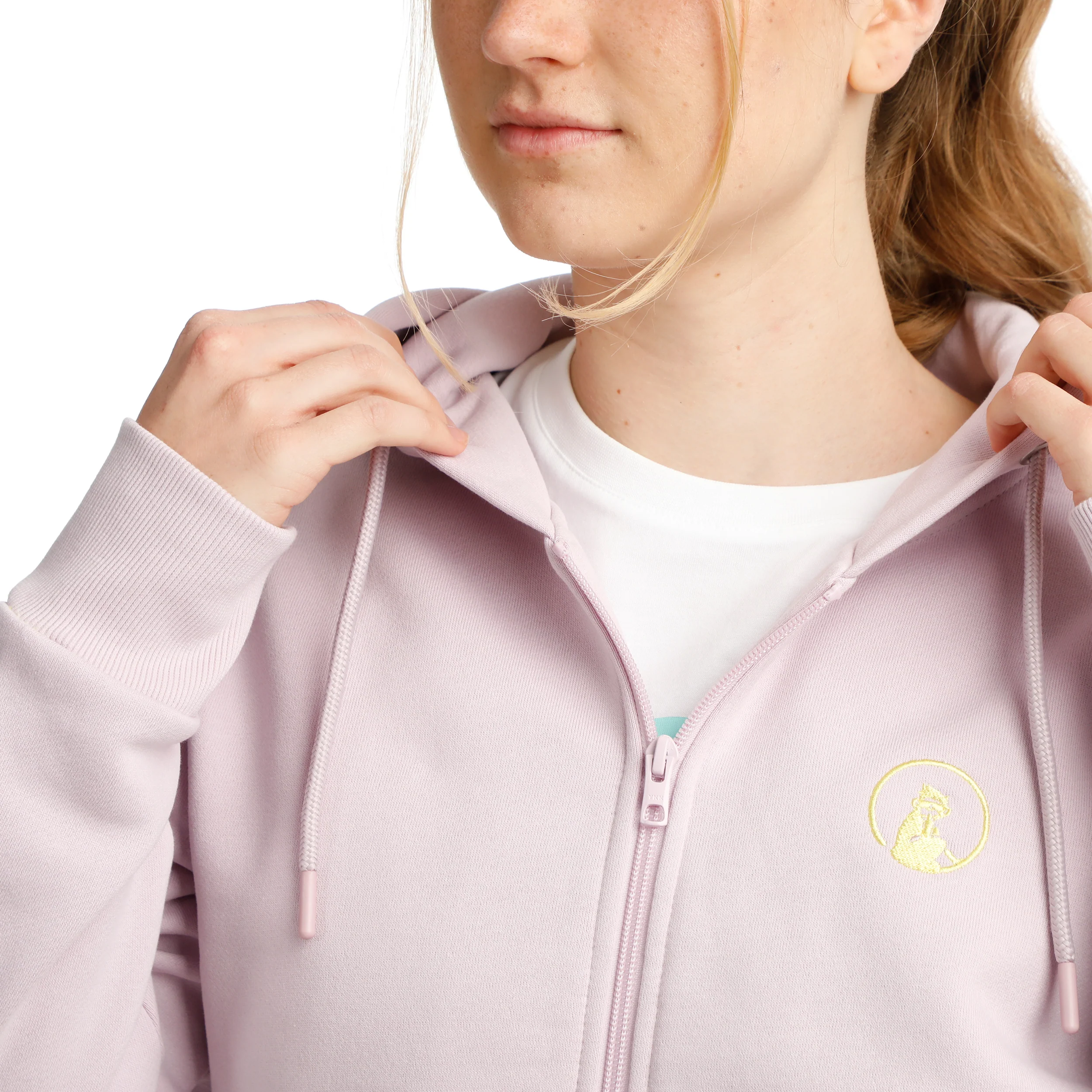 Mind Taped Zip Sweatjacke Damen-Flieder,Neongrün - Image 8
