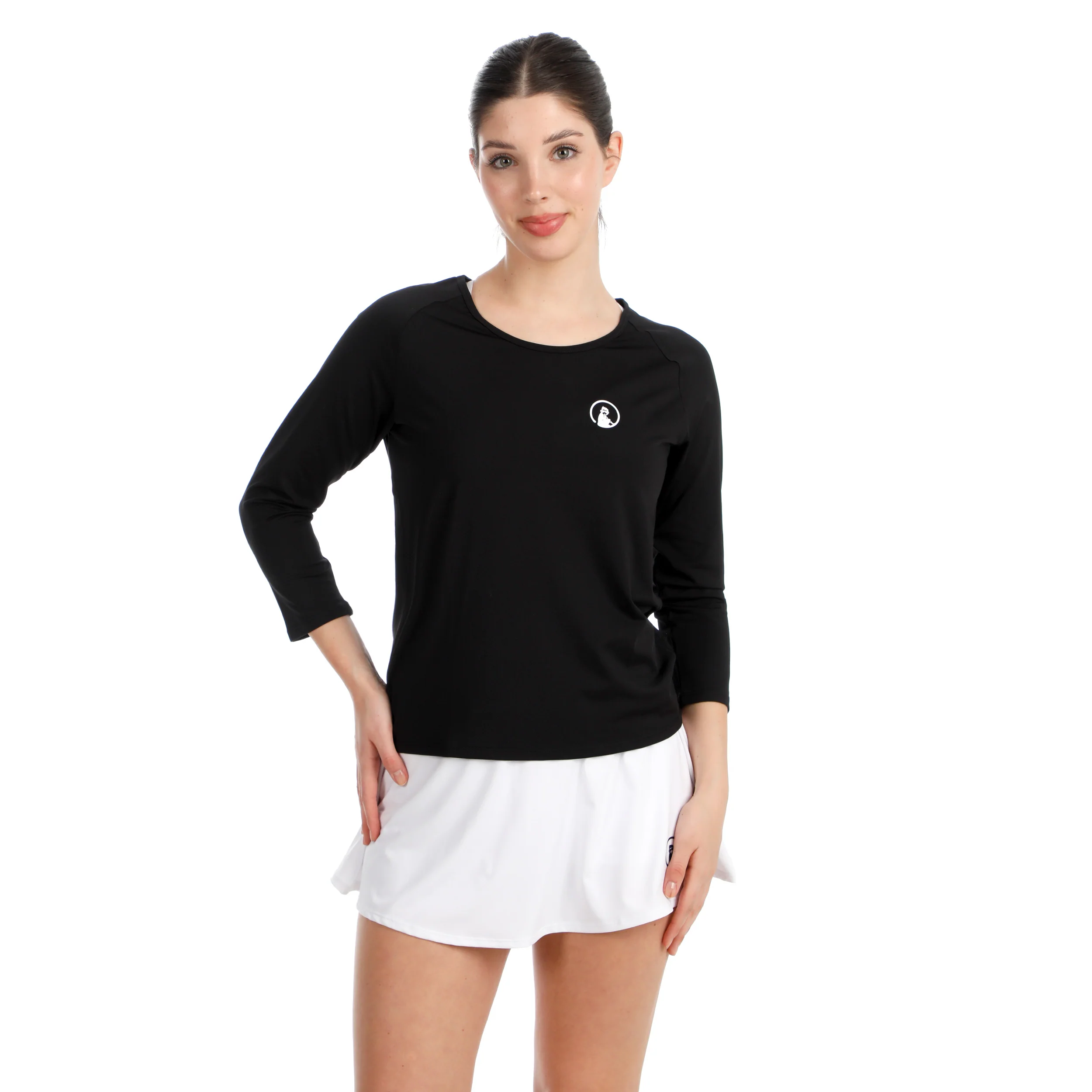 Mixed Longsleeve Damen-Schwarz - Image 4