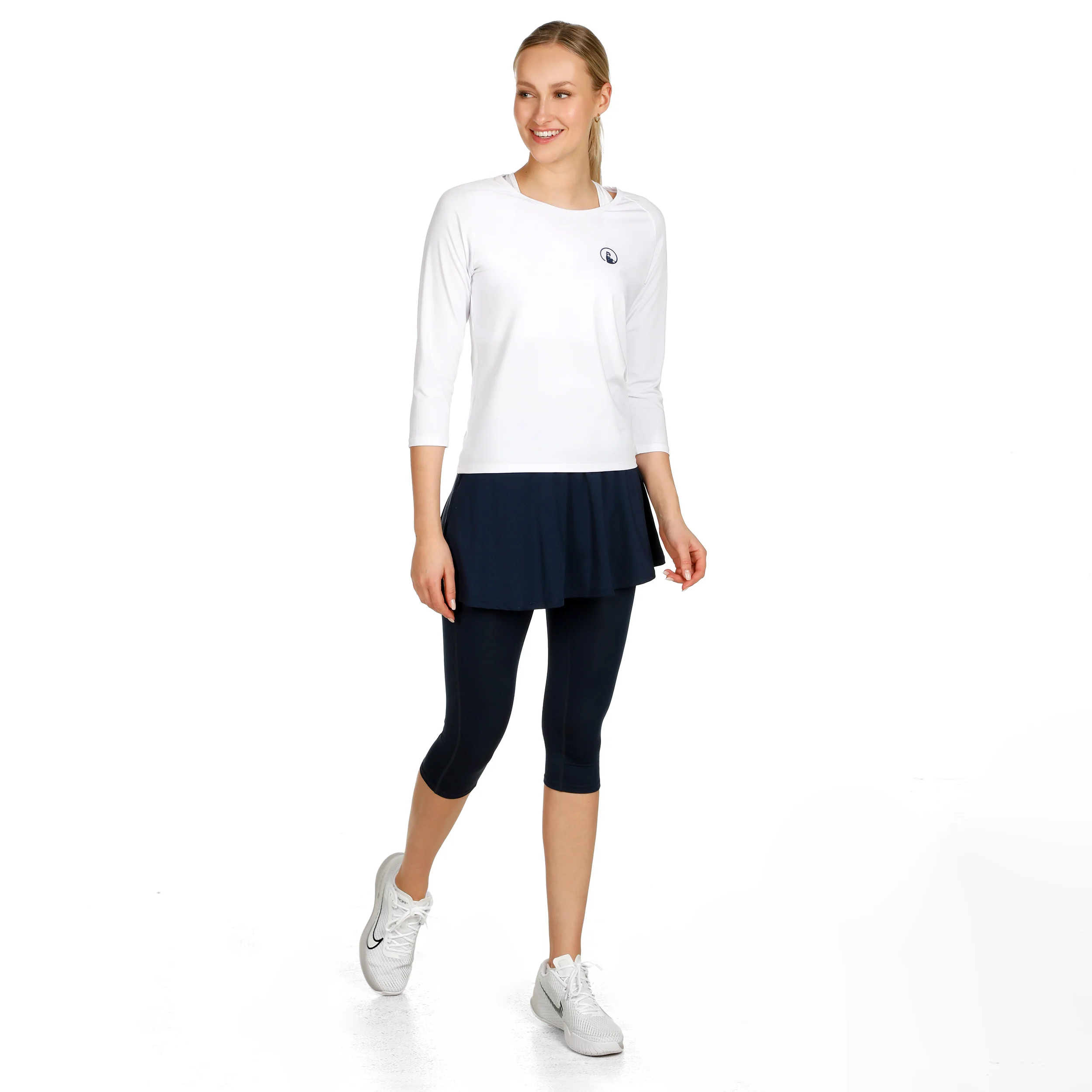 Mixed Longsleeve Damen-Weiß - Image 3