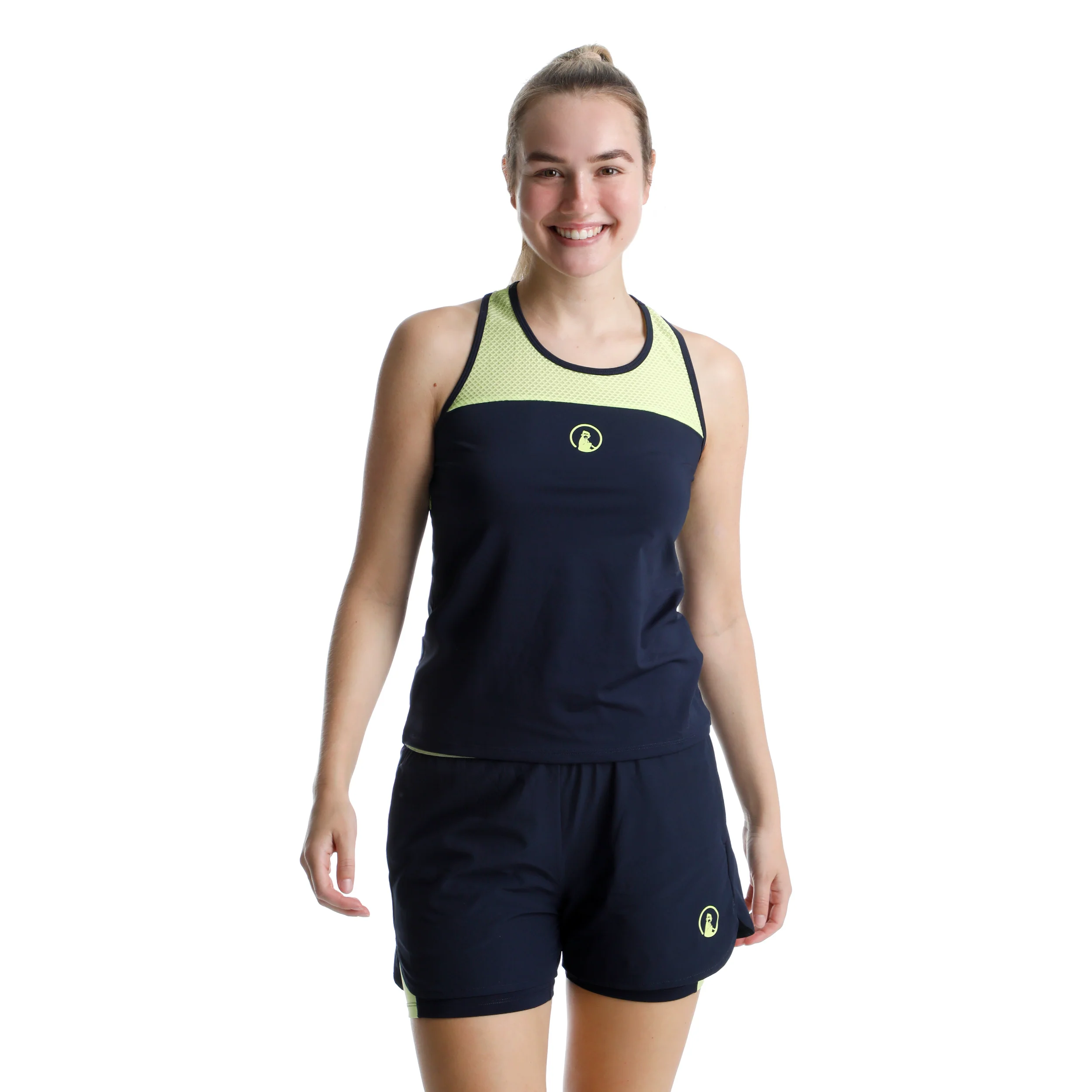 Perspectives Racerback Tank-Top Damen-Dunkelblau - Image 5