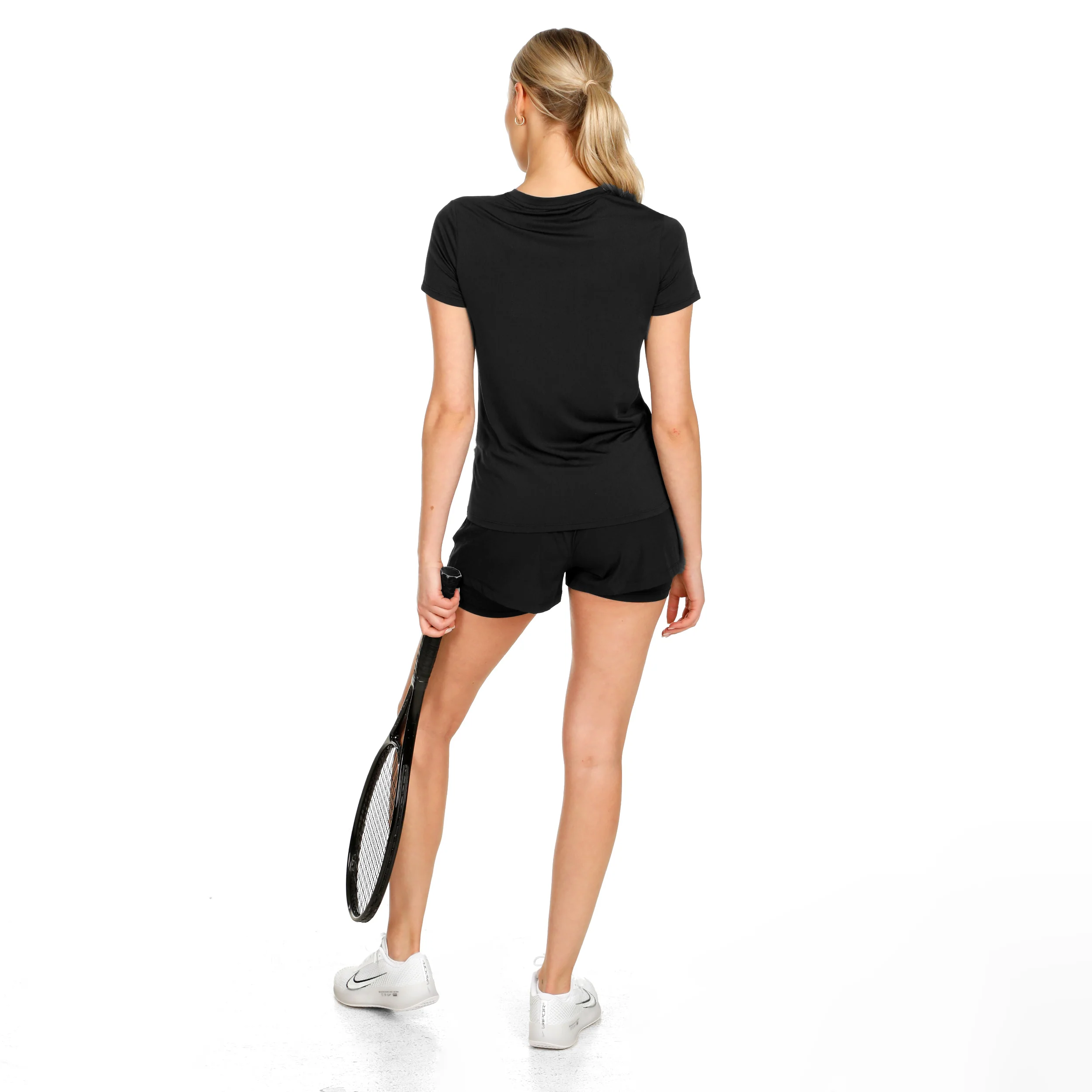 Point 2in1 Shorts Damen-Schwarz - Image 4