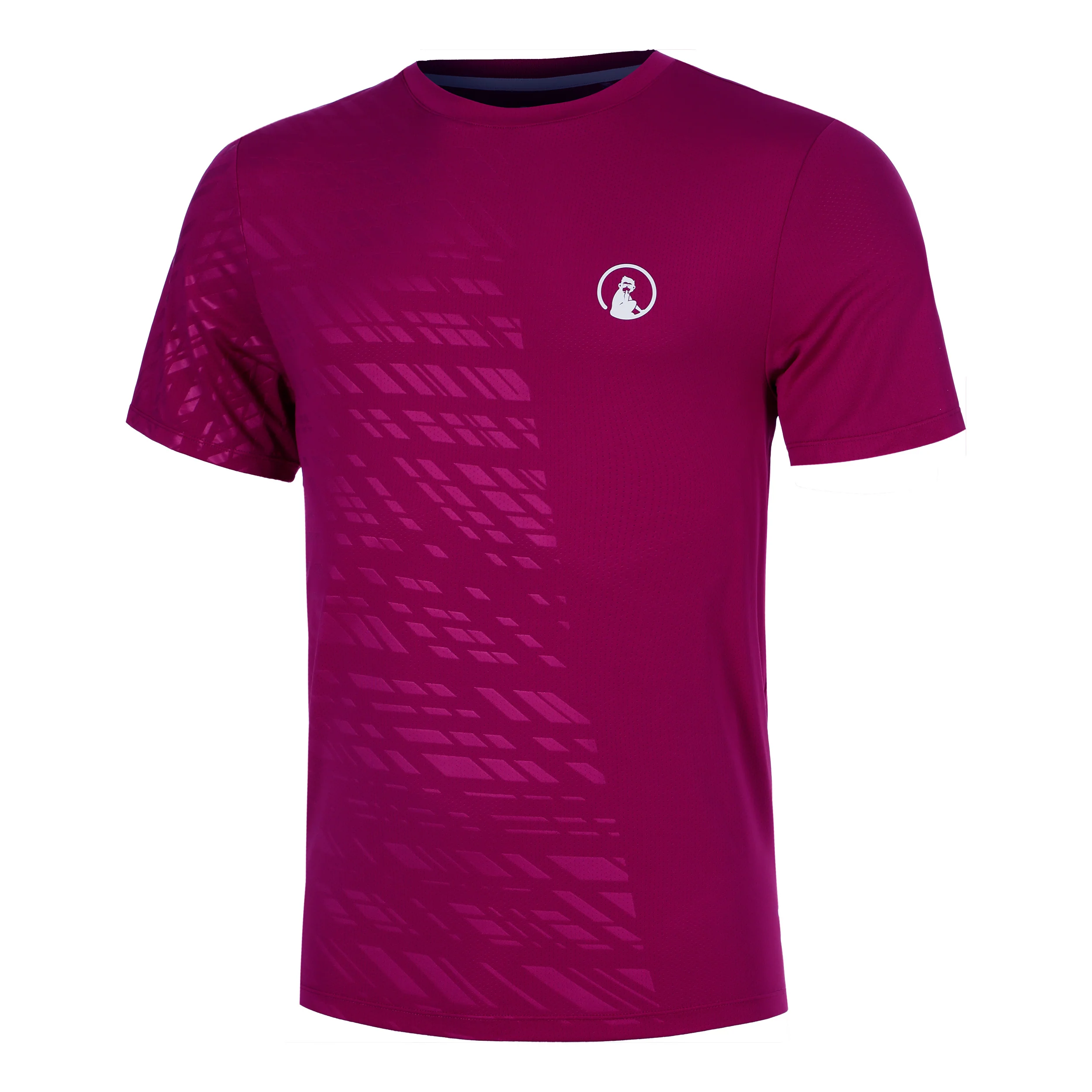 Receiver Embossed T-Shirt Herren-berry, weiß