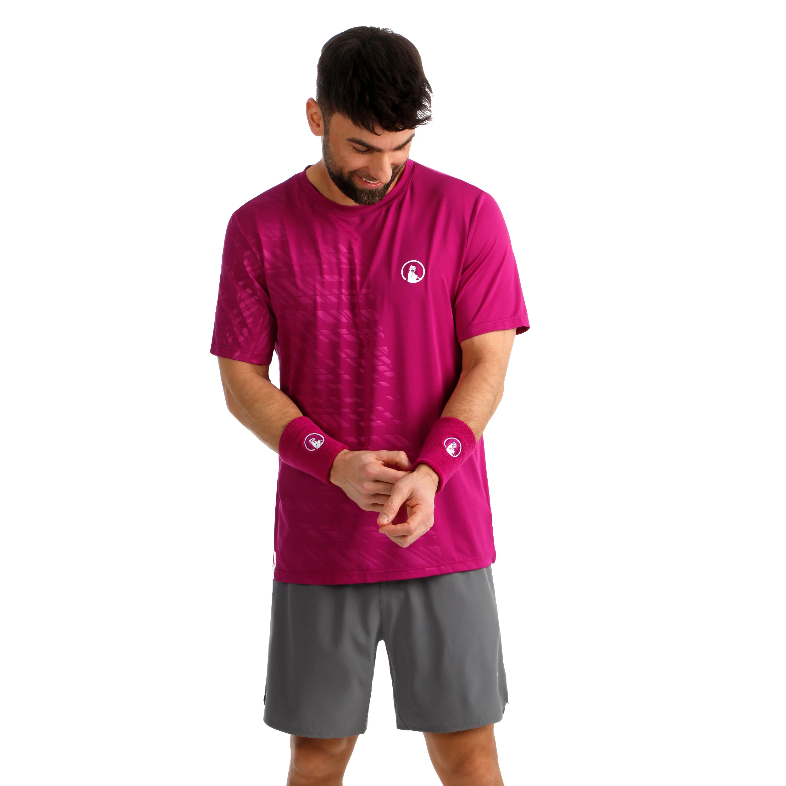 Receiver Embossed T-Shirt Herren-berry, weiß - Image 6