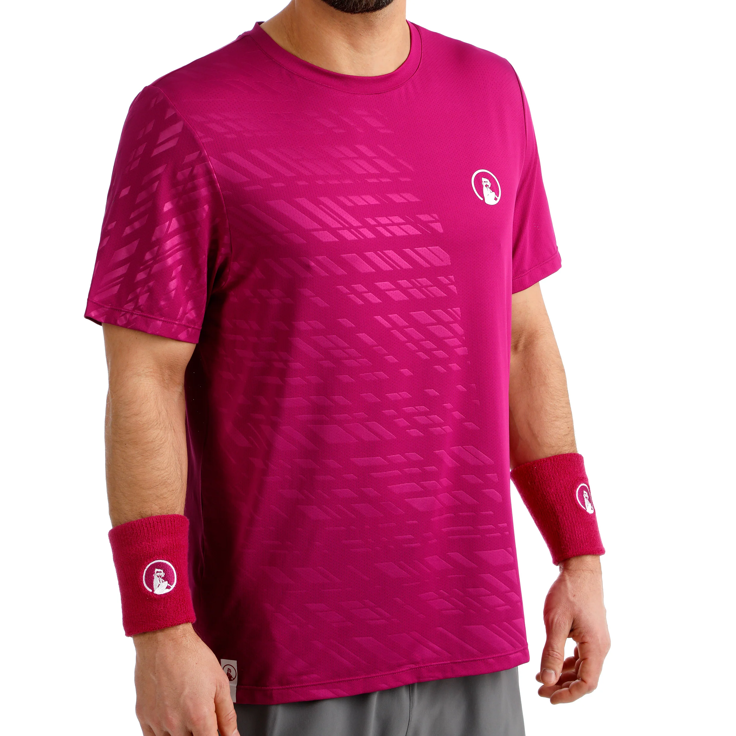 Receiver Embossed T-Shirt Herren-berry, weiß - Image 8