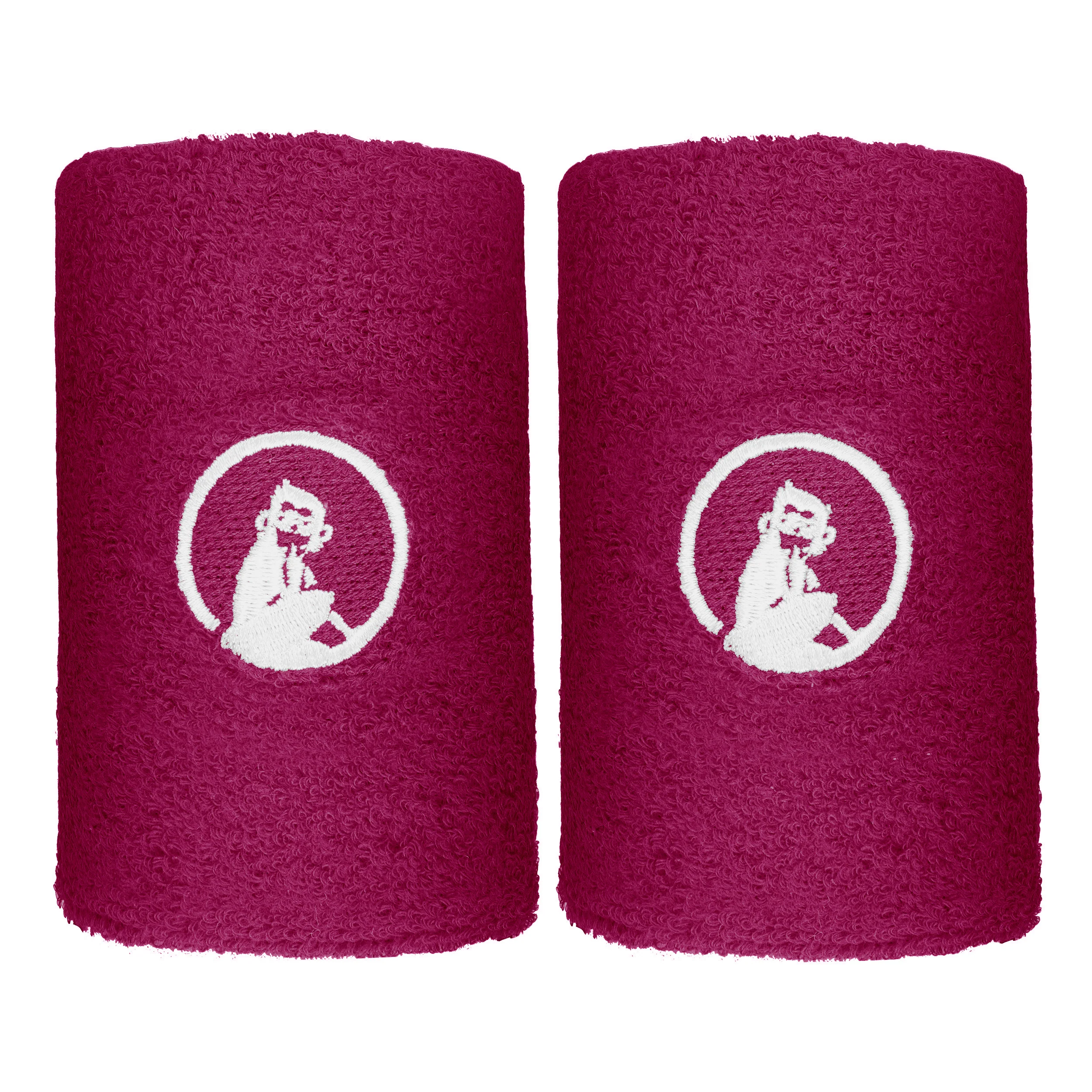 Schweißband 2er Pack lang - pink, weiß