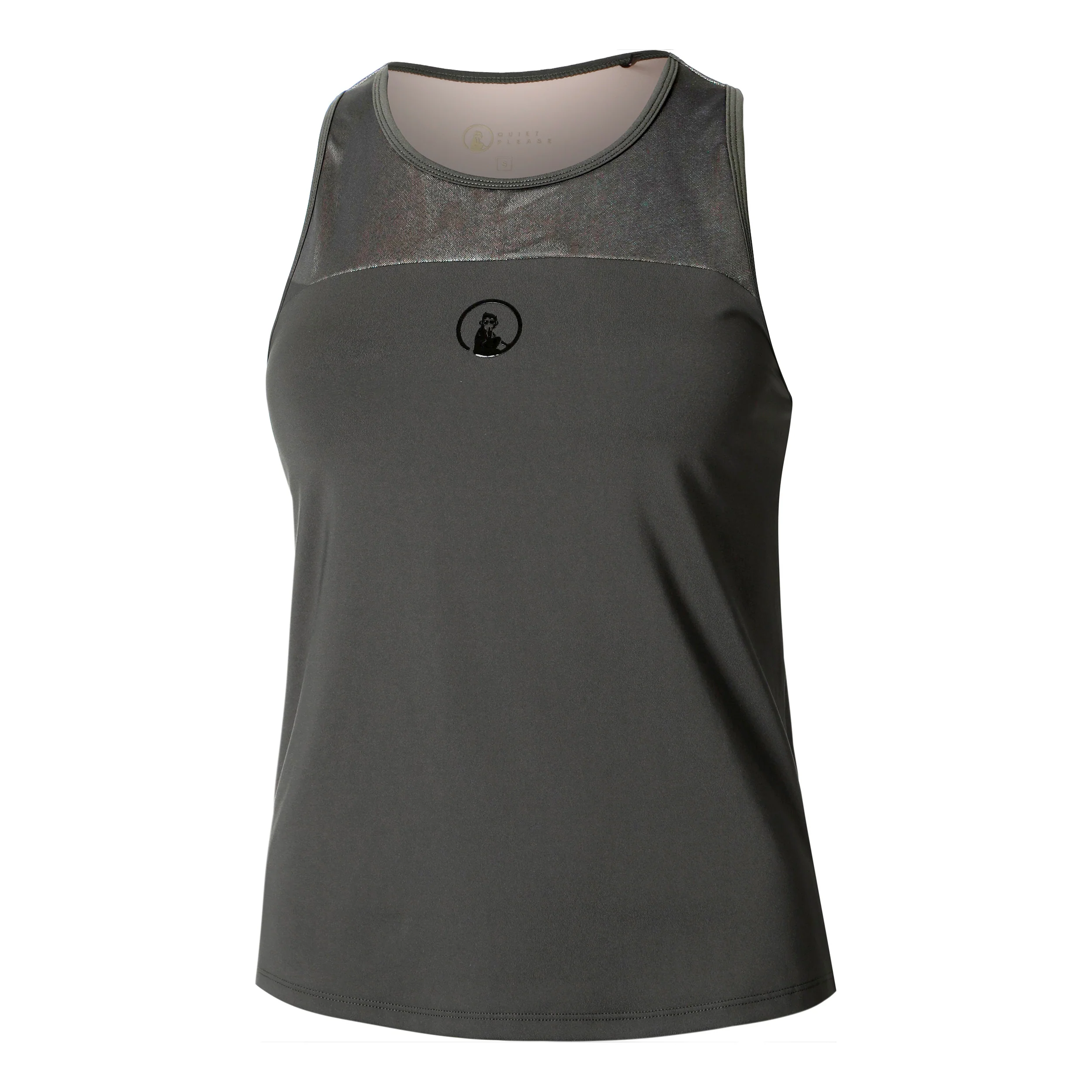 Sparkle Racerback Tank-Top Damen-Anthrazit