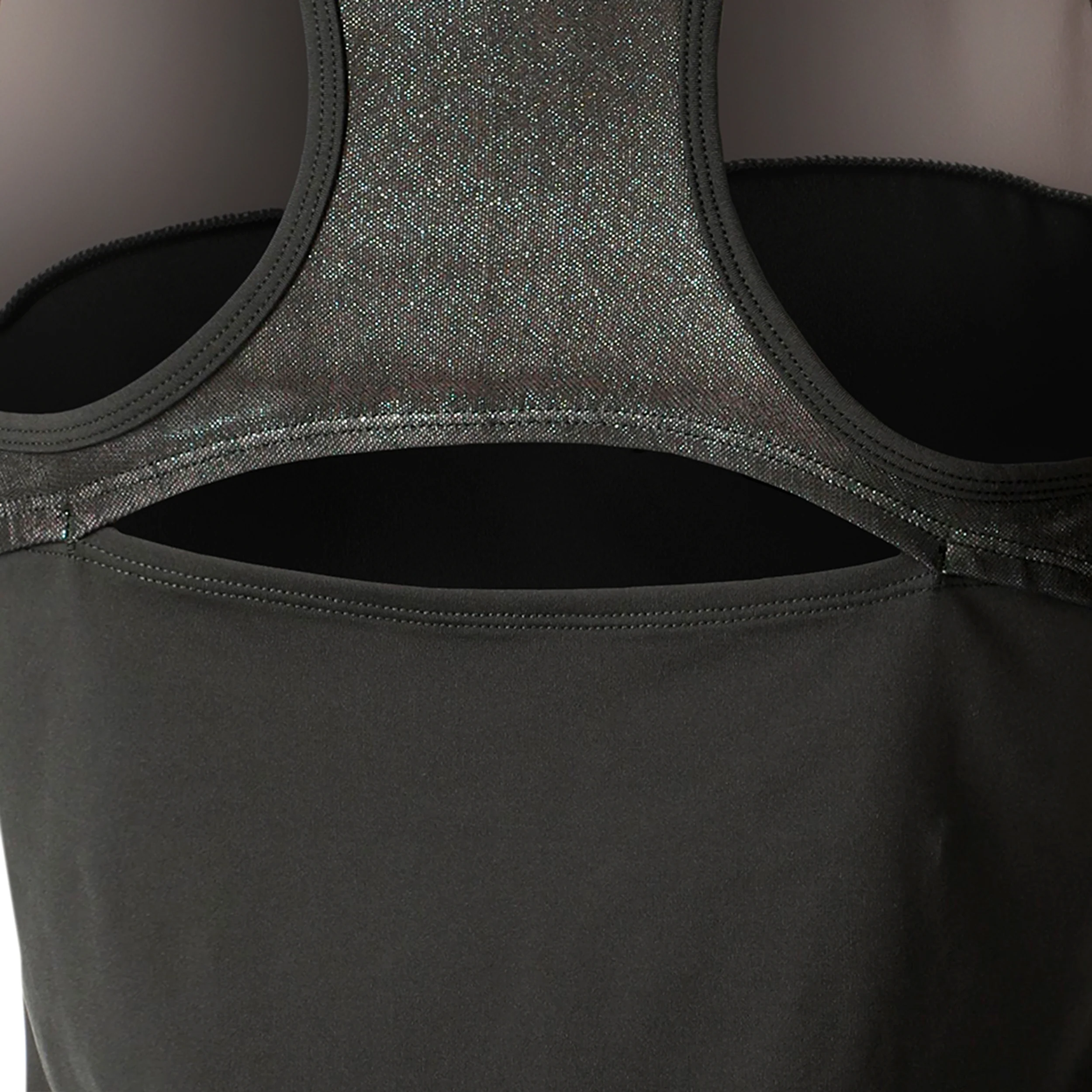 Sparkle Racerback Tank-Top Damen-Anthrazit - Image 5