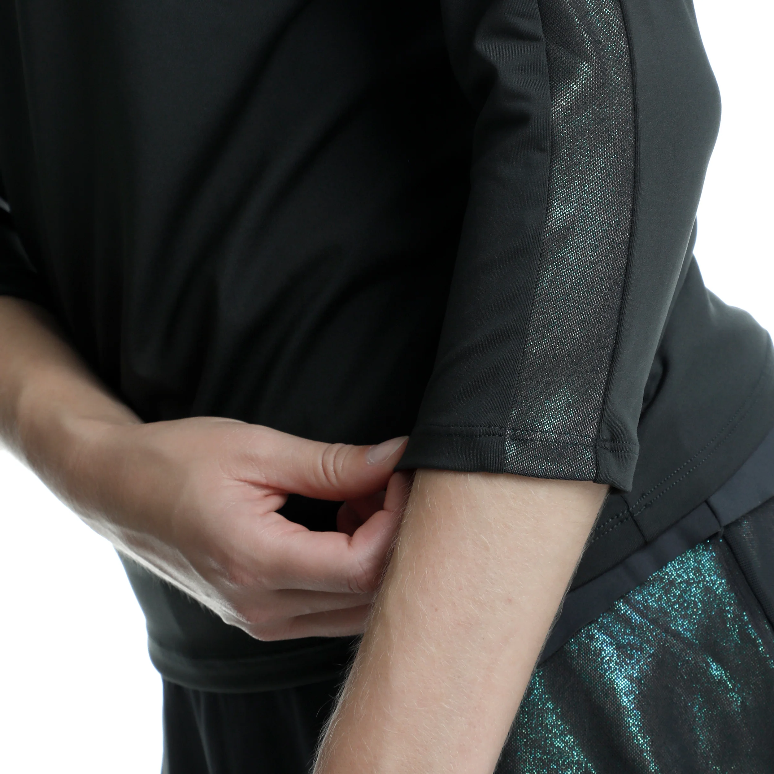 Sparkle Stripe Longsleeve Damen-Anthrazit - Image 8