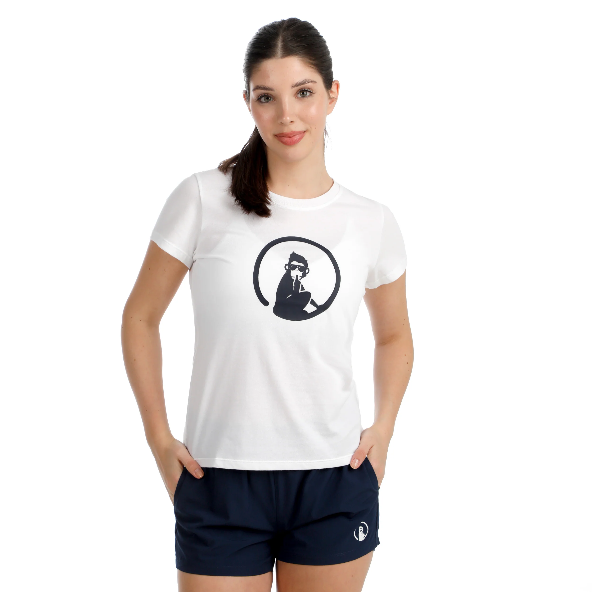 Trainings T-Shirt Damen-weiß - Image 4