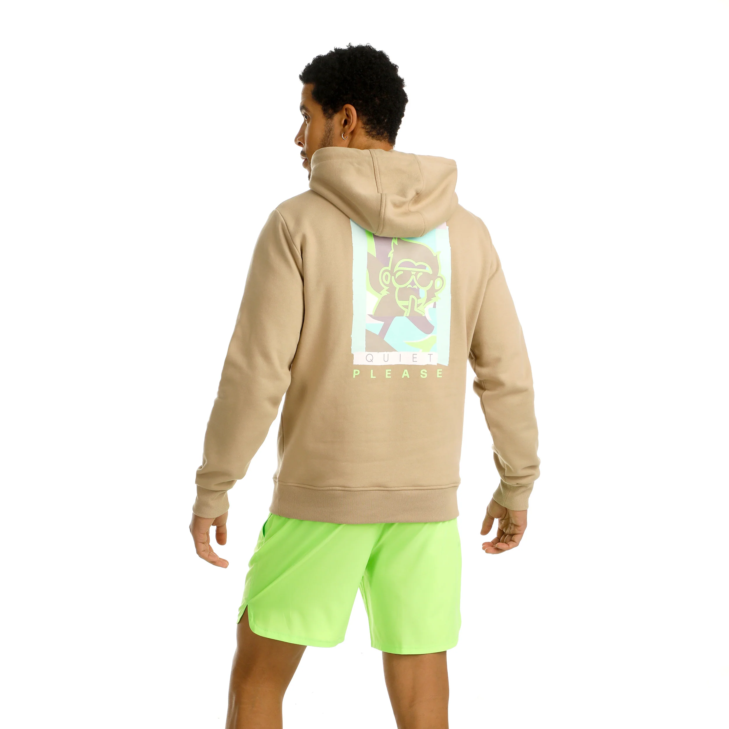 Wild Collage Hoody Herren-Beige,Mehrfarbig - Image 8