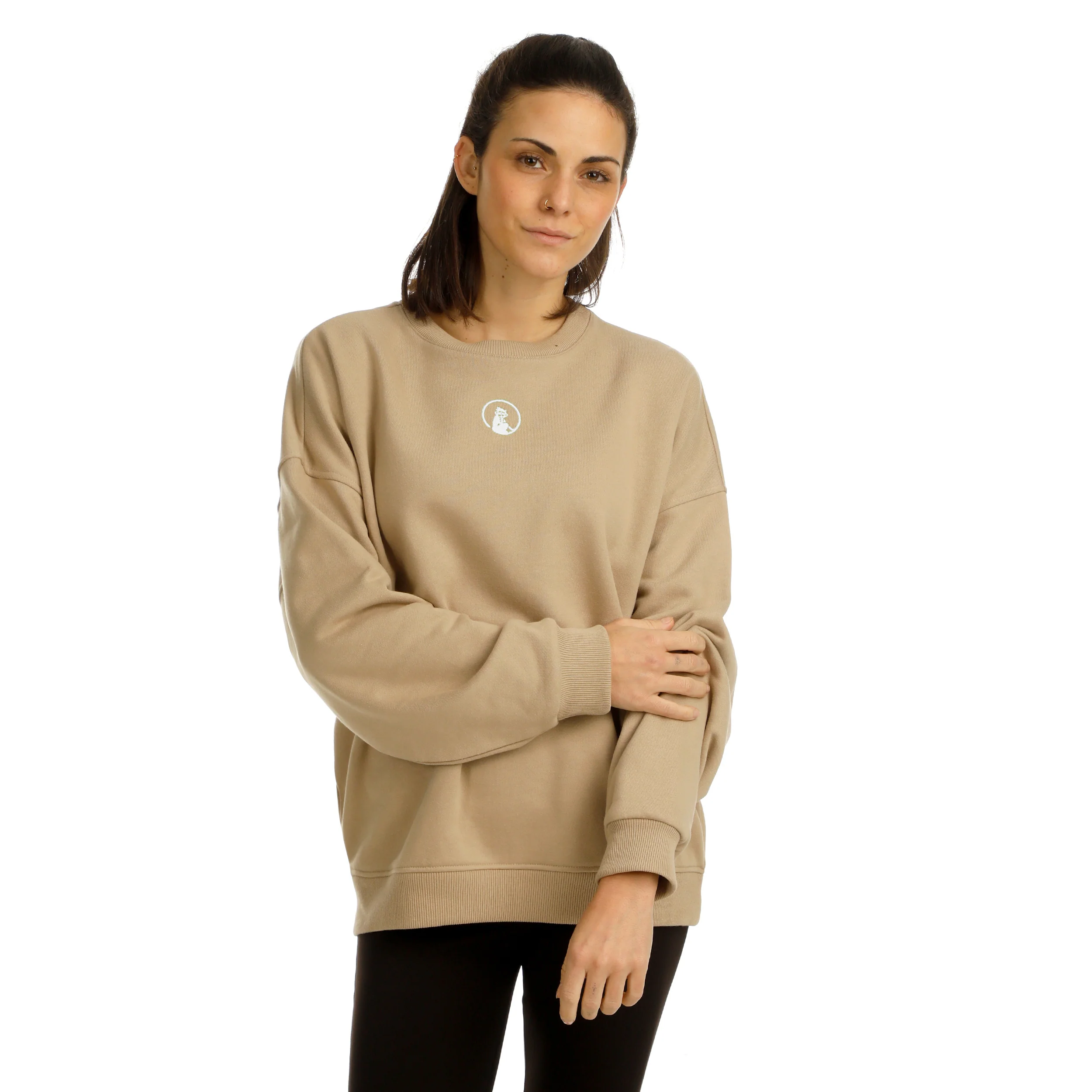 Wild Oversize Sweatshirt Damen-Beige - Image 4