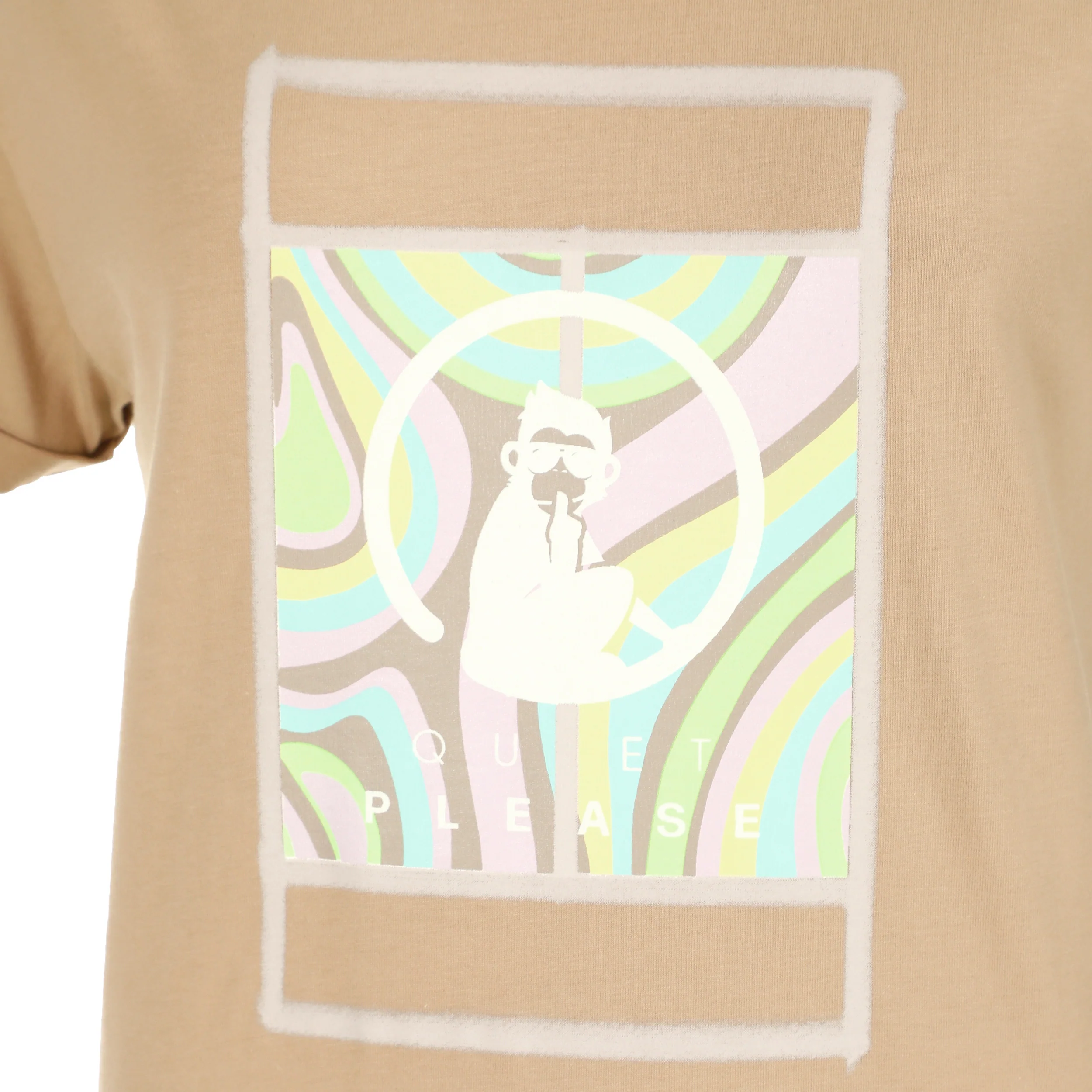 Wild Swirl Court T-Shirt Damen-Beige,Mehrfarbig - Image 3