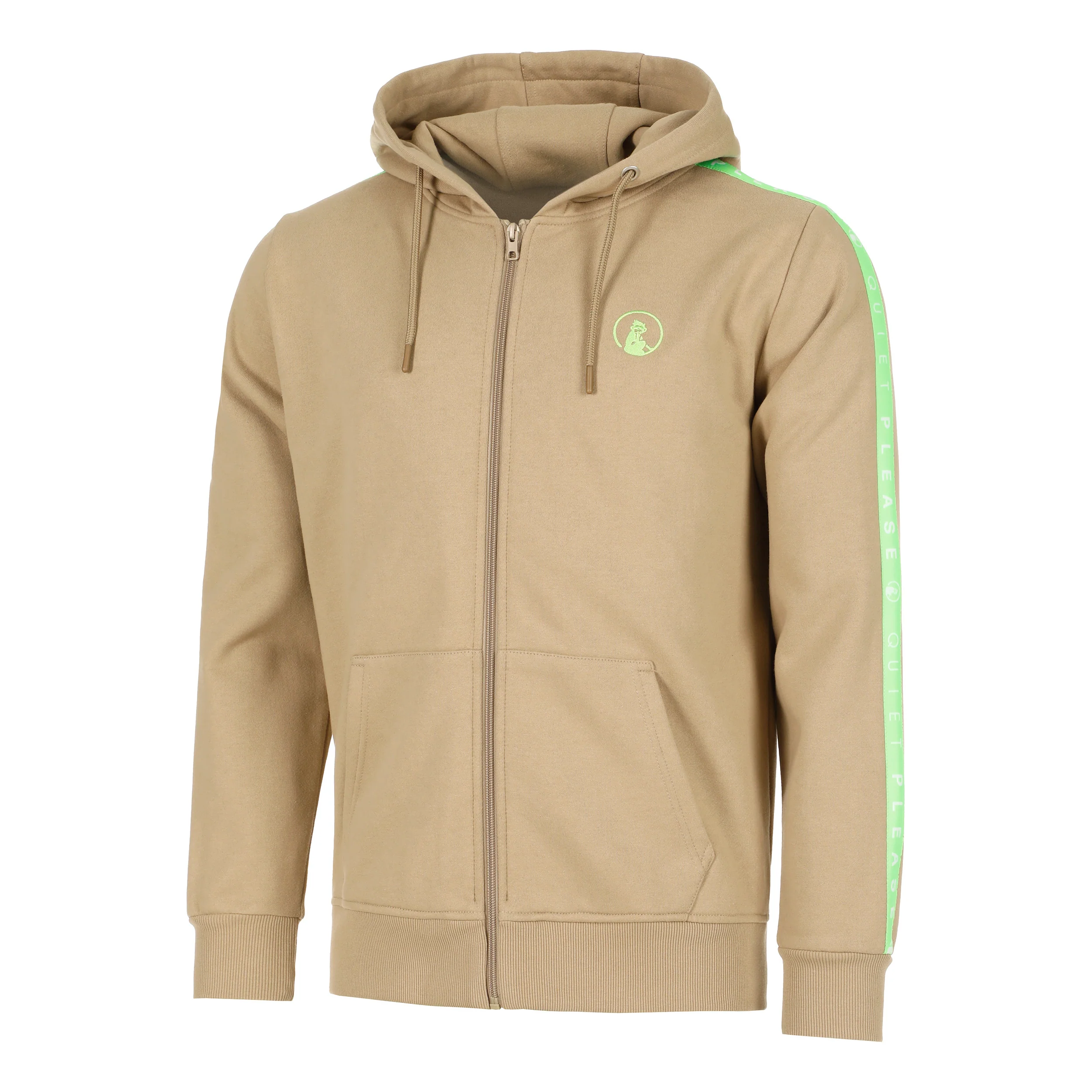 Wild Taped Zip Sweatjacke Herren-Beige,Neongrün