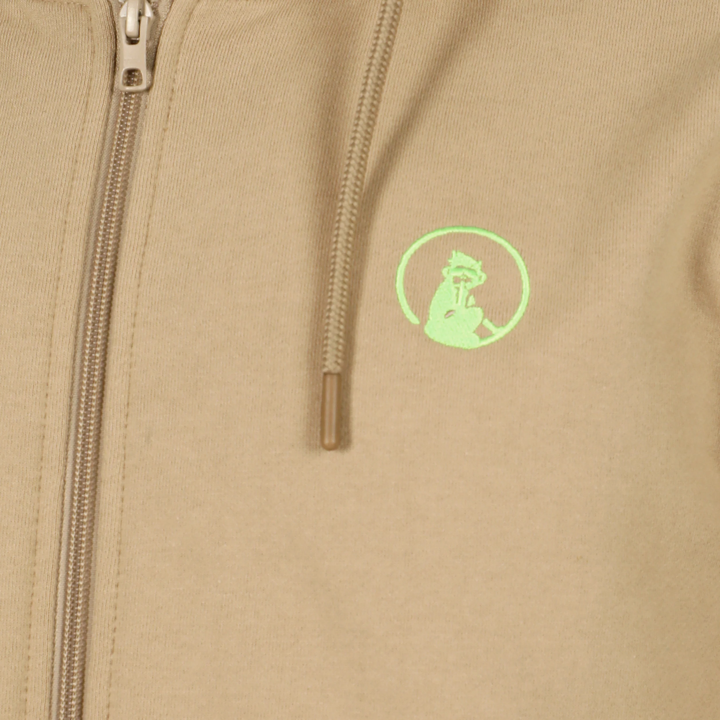 Wild Taped Zip Sweatjacke Herren-Beige,Neongrün - Image 3