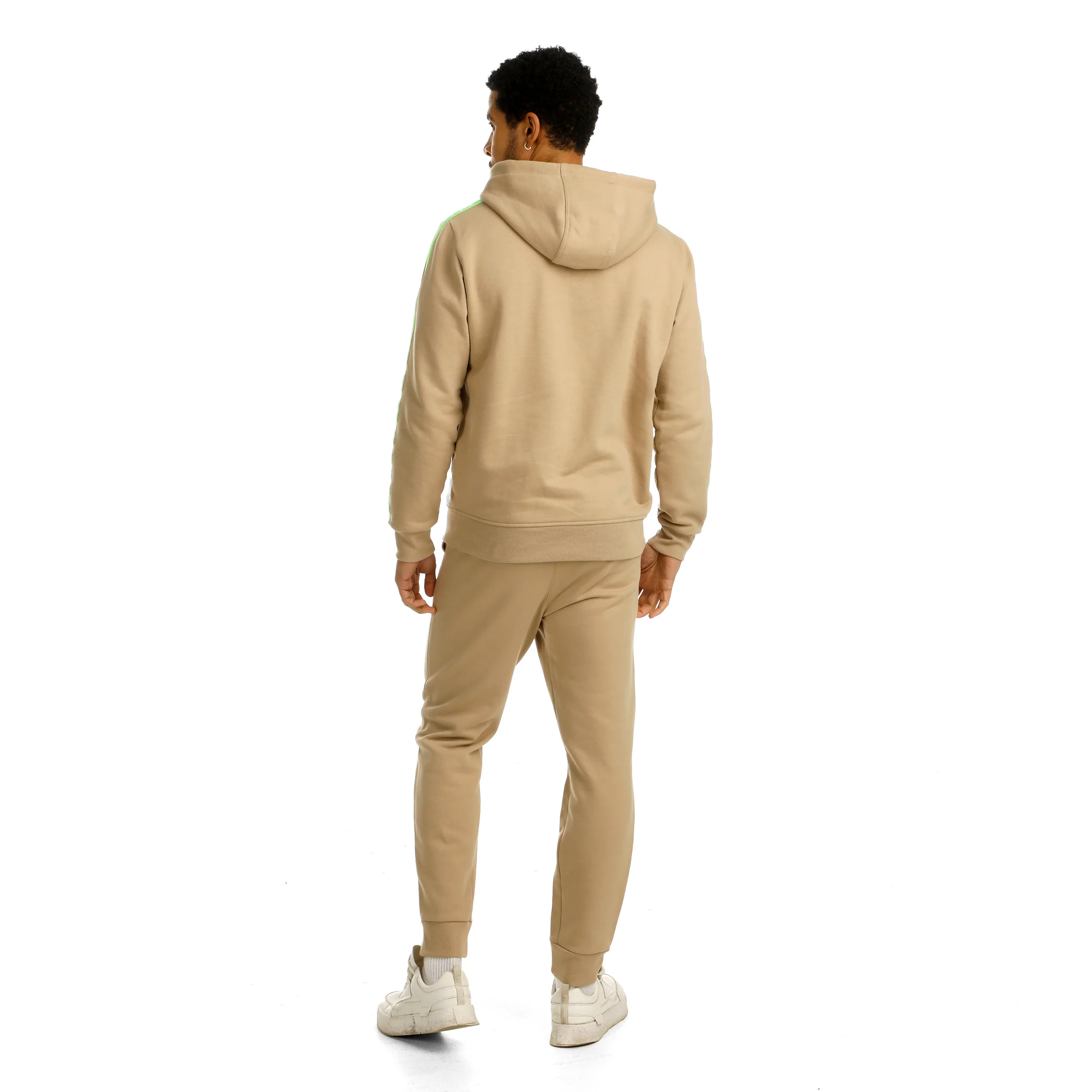Wild Taped Zip Sweatjacke Herren-Beige,Neongrün - Image 7