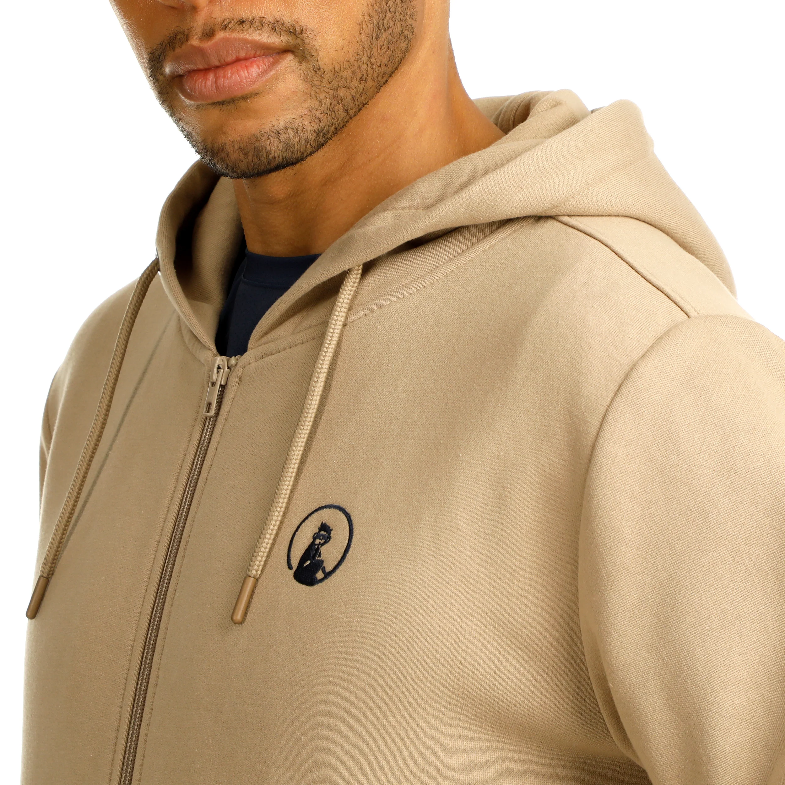 Wild Tonal Zip Sweatjacke Herren-Beige - Image 11