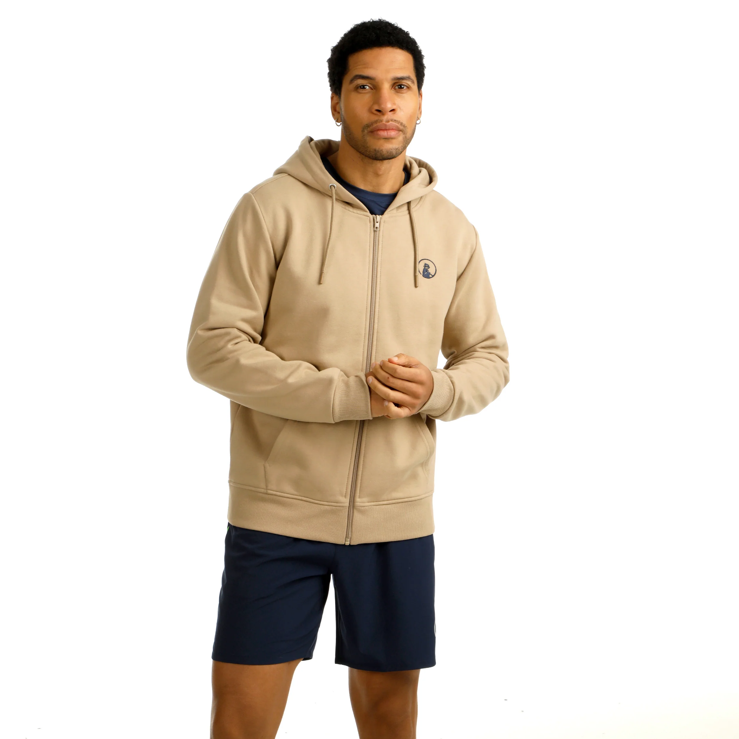 Wild Tonal Zip Sweatjacke Herren-Beige - Image 7