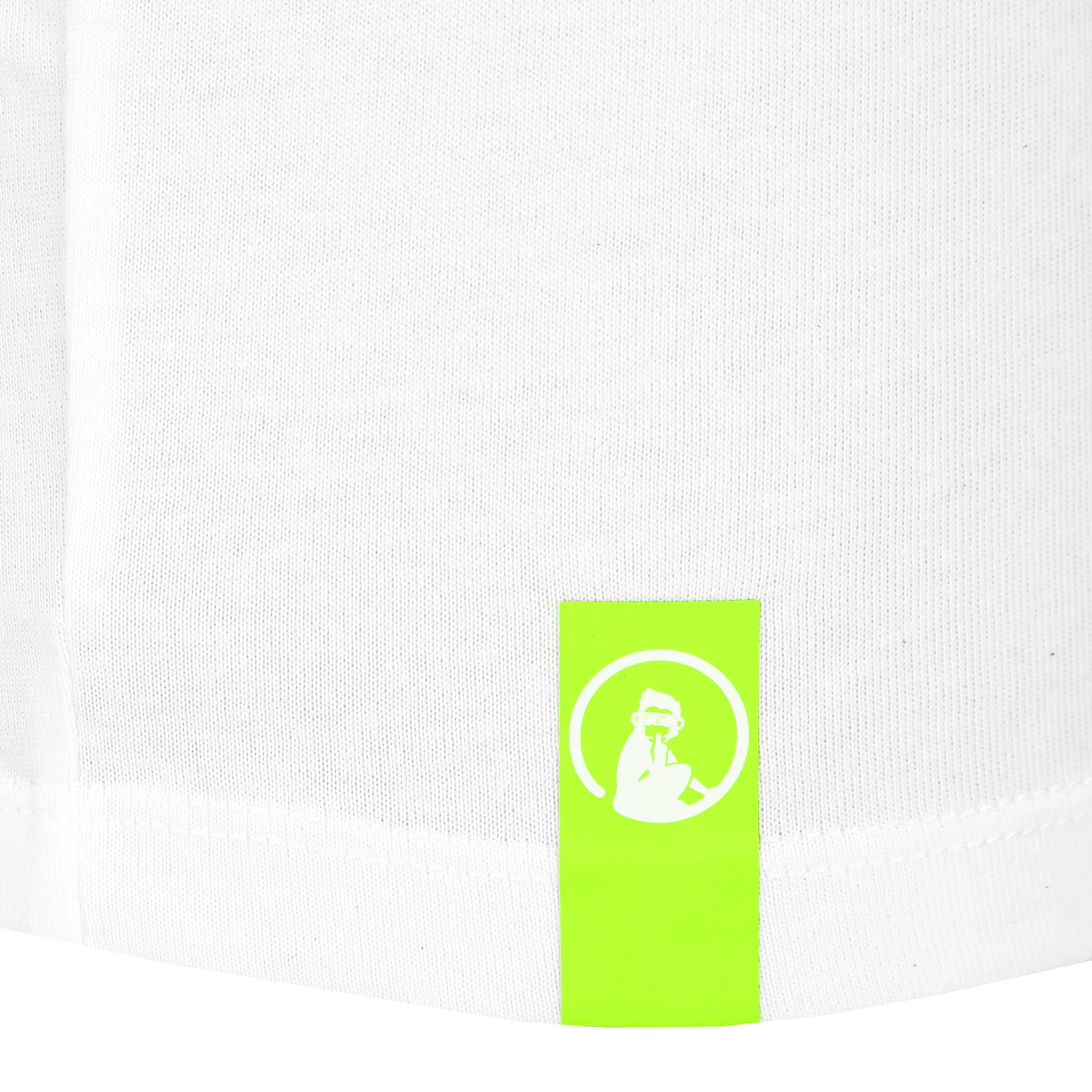 Wild Trainings T-Shirt Herren-Weiß,Neongrün - Image 4