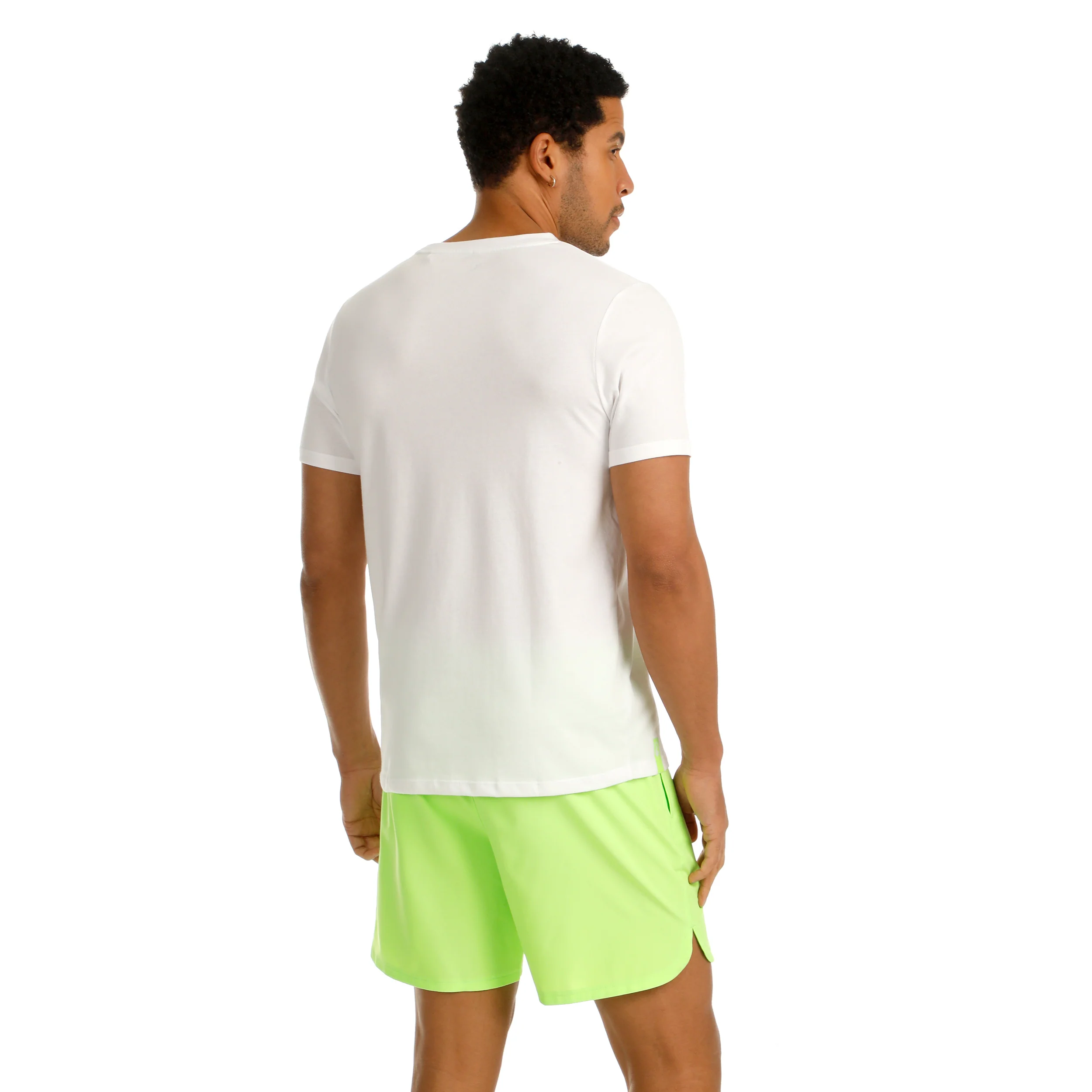 Wild Trainings T-Shirt Herren-Weiß,Neongrün - Image 6