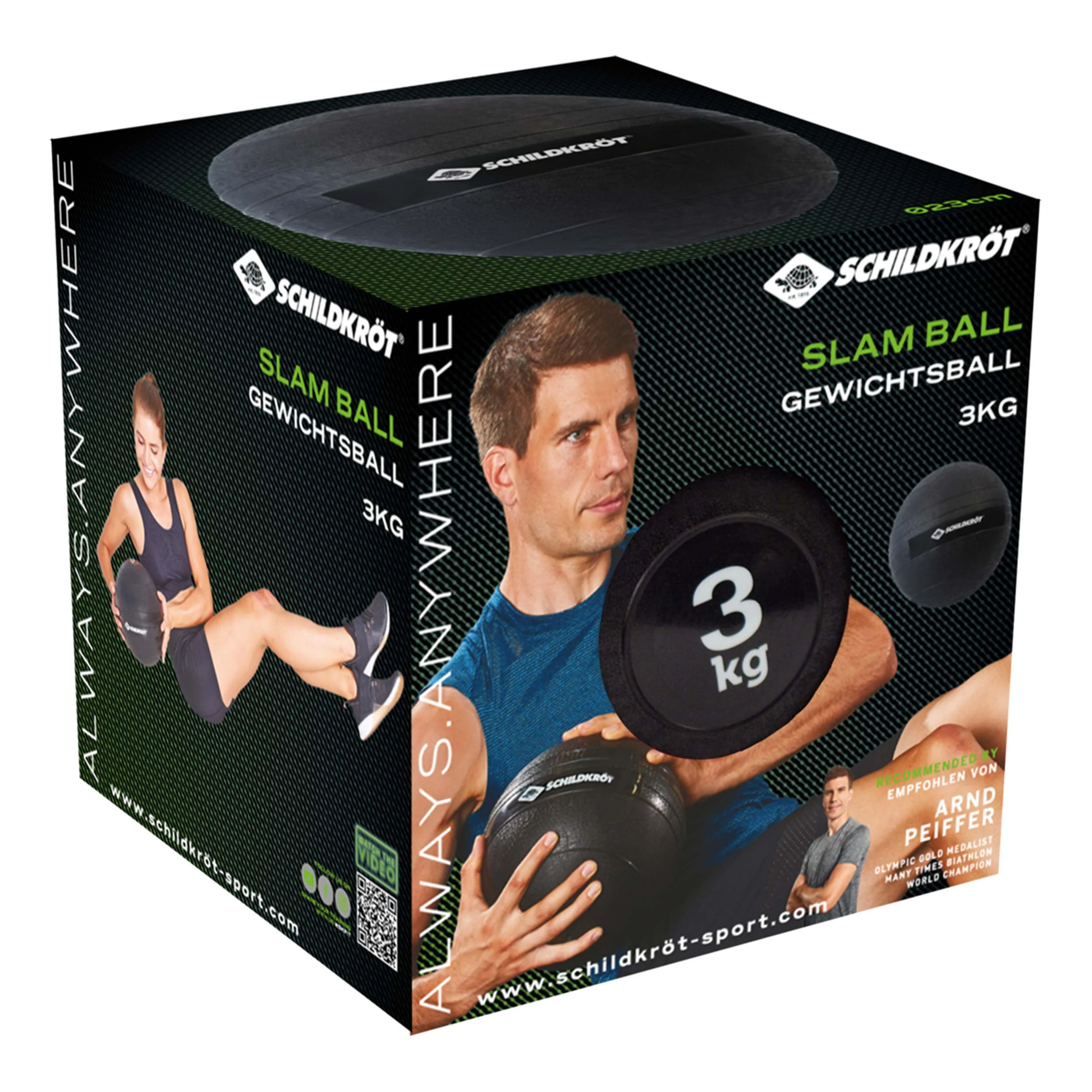 Slamball Medizinball 3kg-Schwarz,Weiß - Image 2