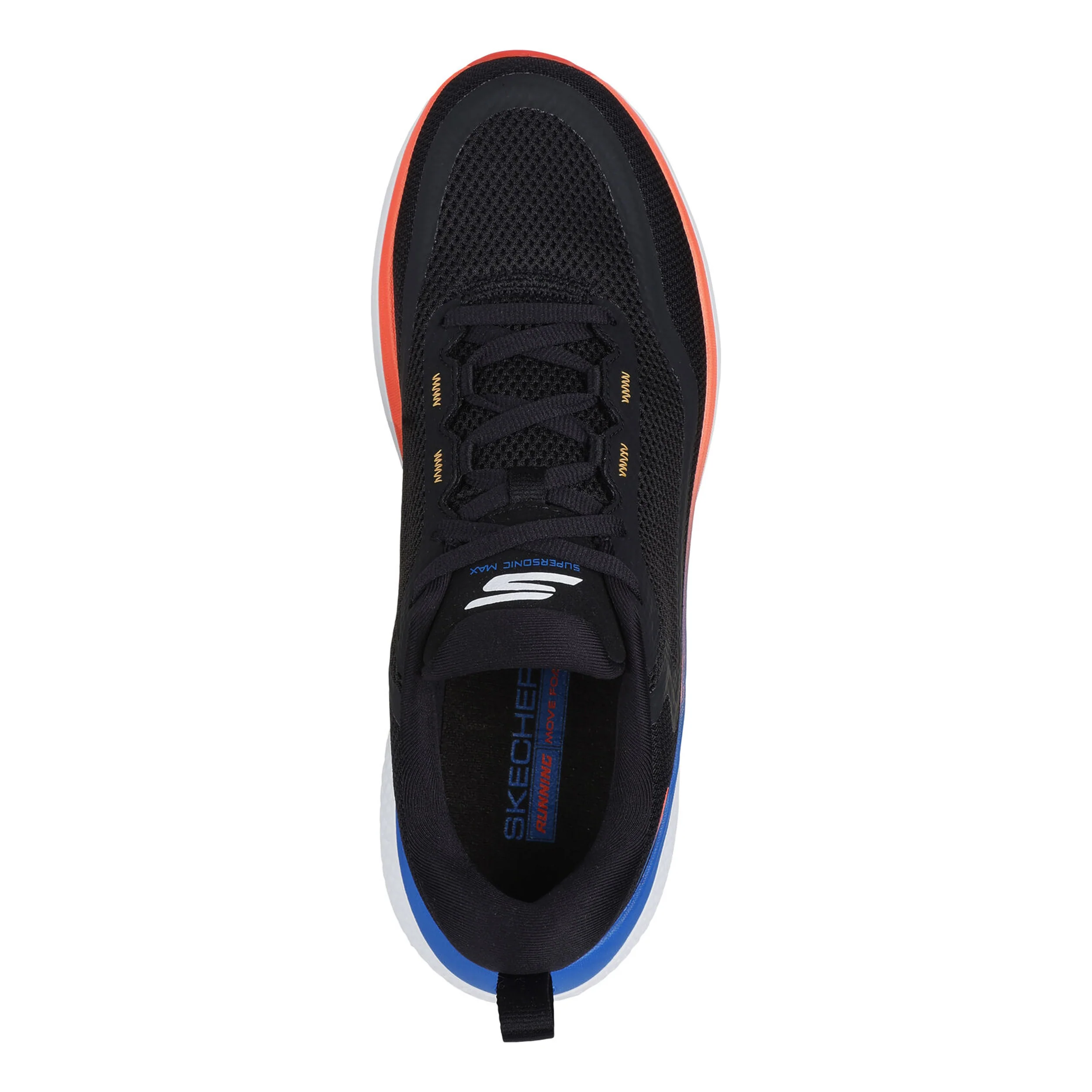 Go Run Supersonic Max Neutralschuh Herren-Schwarz,Orange - Image 3