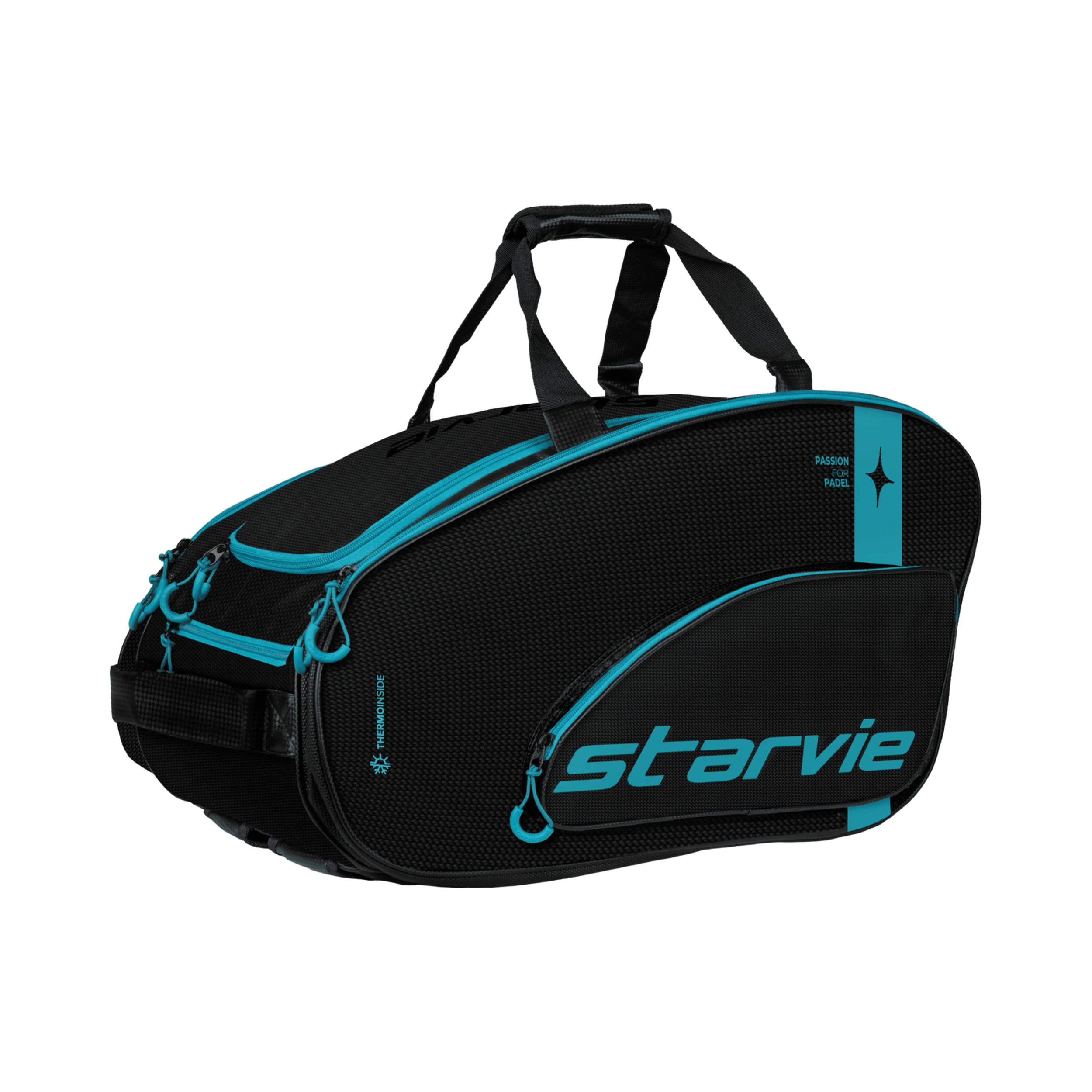 Premium Racing Drax Padelschlägertasche-Schwarz,Türkis