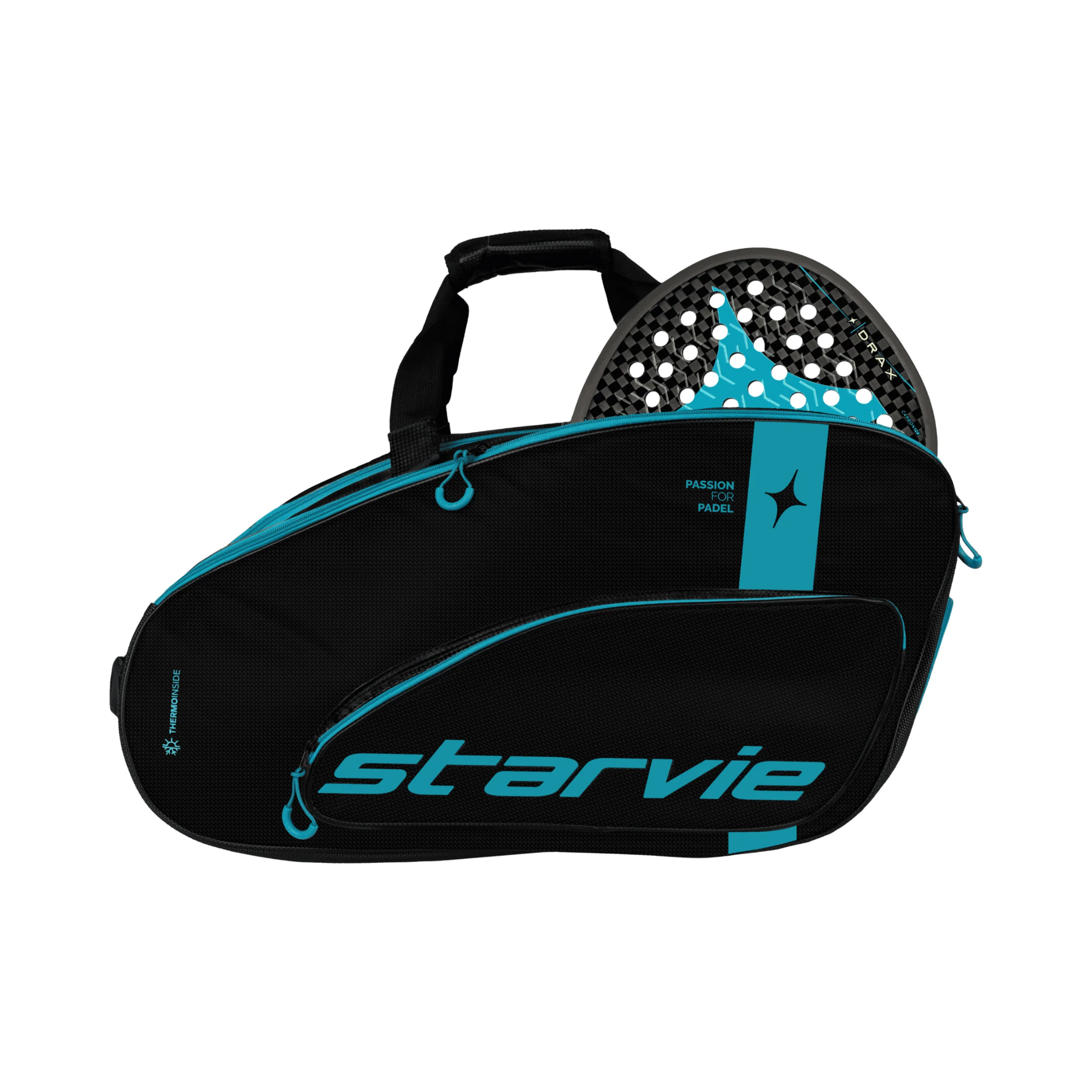 Premium Racing Drax Padelschlägertasche-Schwarz,Türkis - Image 3