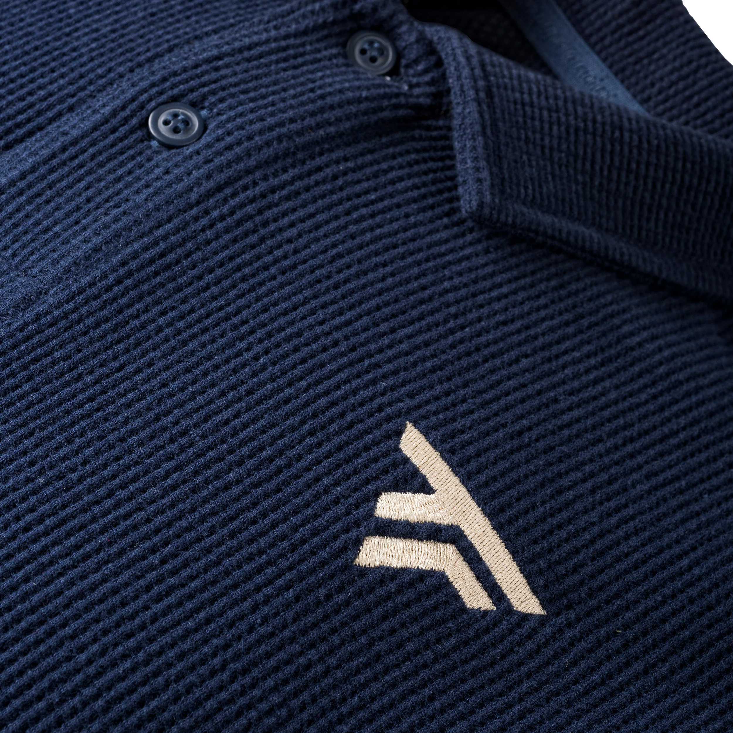 Waffle Polo Herren-dunkelblau - Image 3
