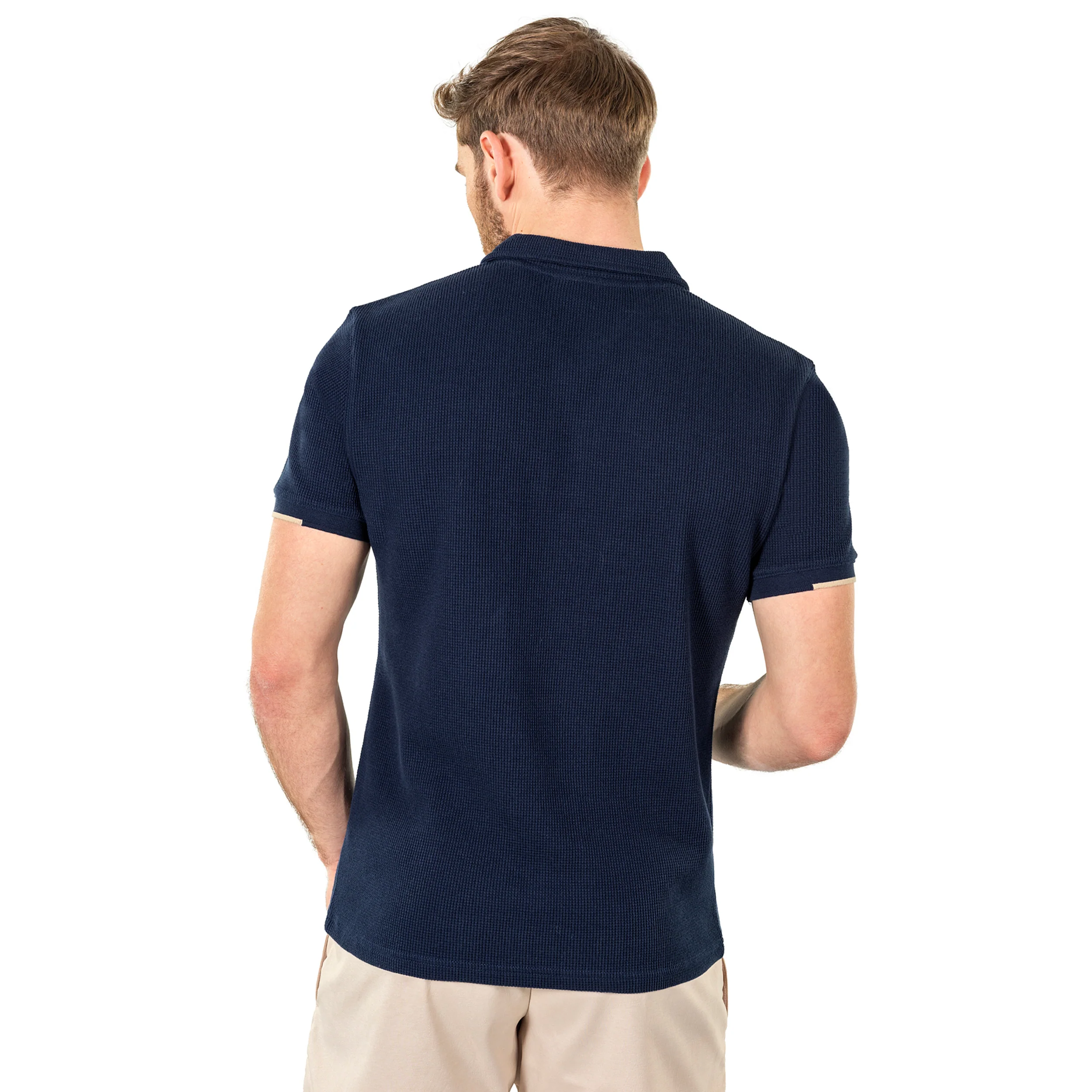 Waffle Polo Herren-dunkelblau - Image 5