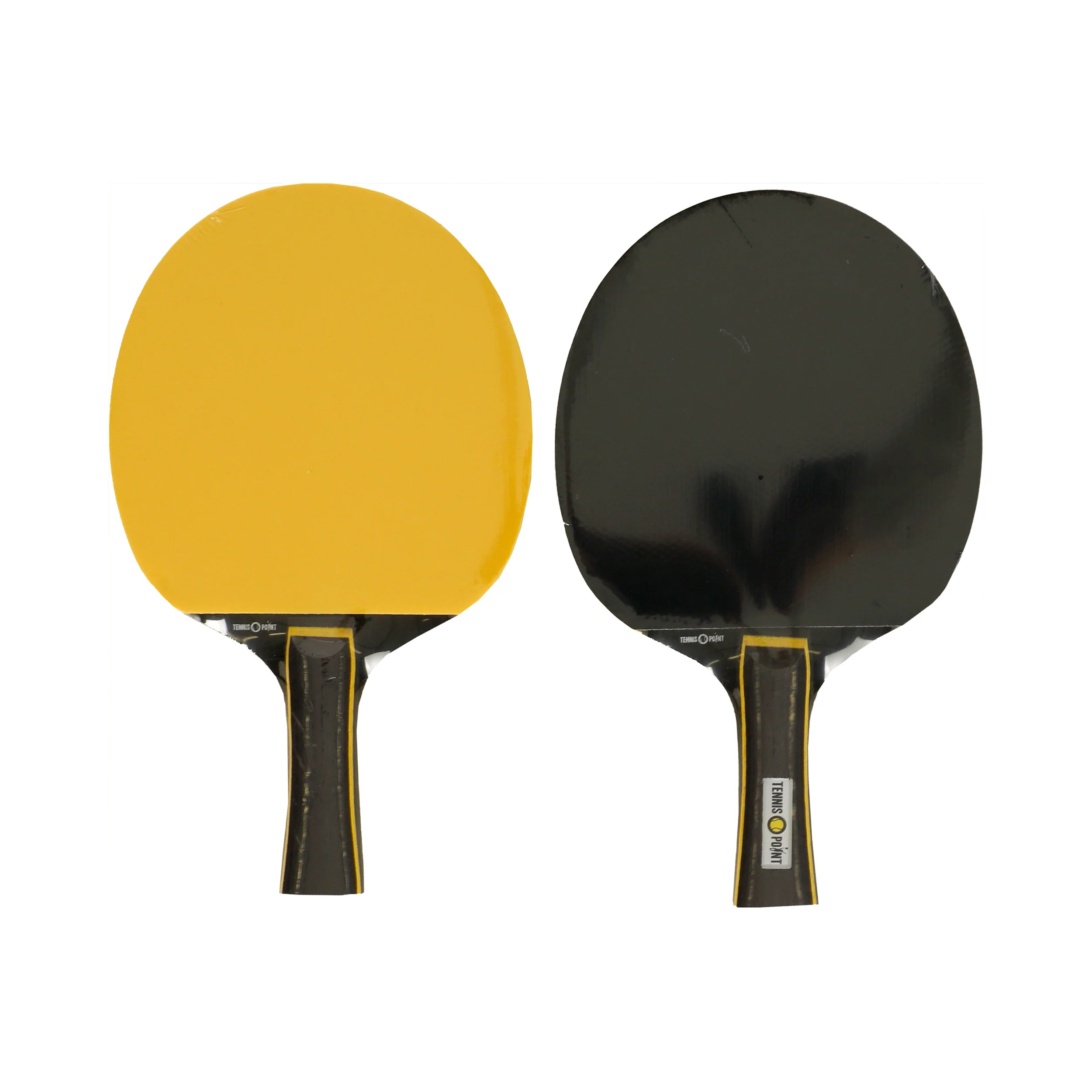 Tischtennis-Set Plus Tasche,Plus 3x BĂ€lle-Schwarz,Gelb