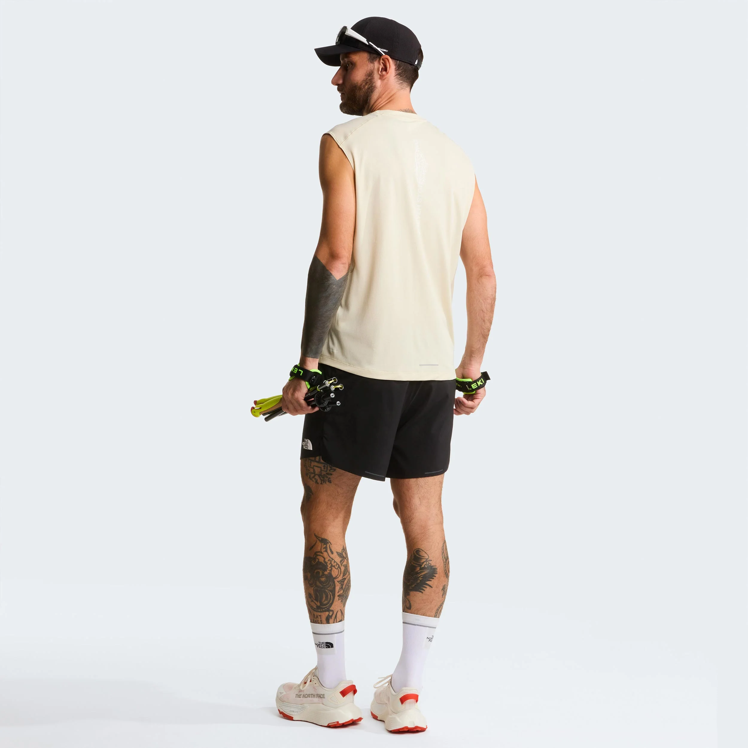 Lightbright Graphic Laufshirt Herren - creme - Image 6