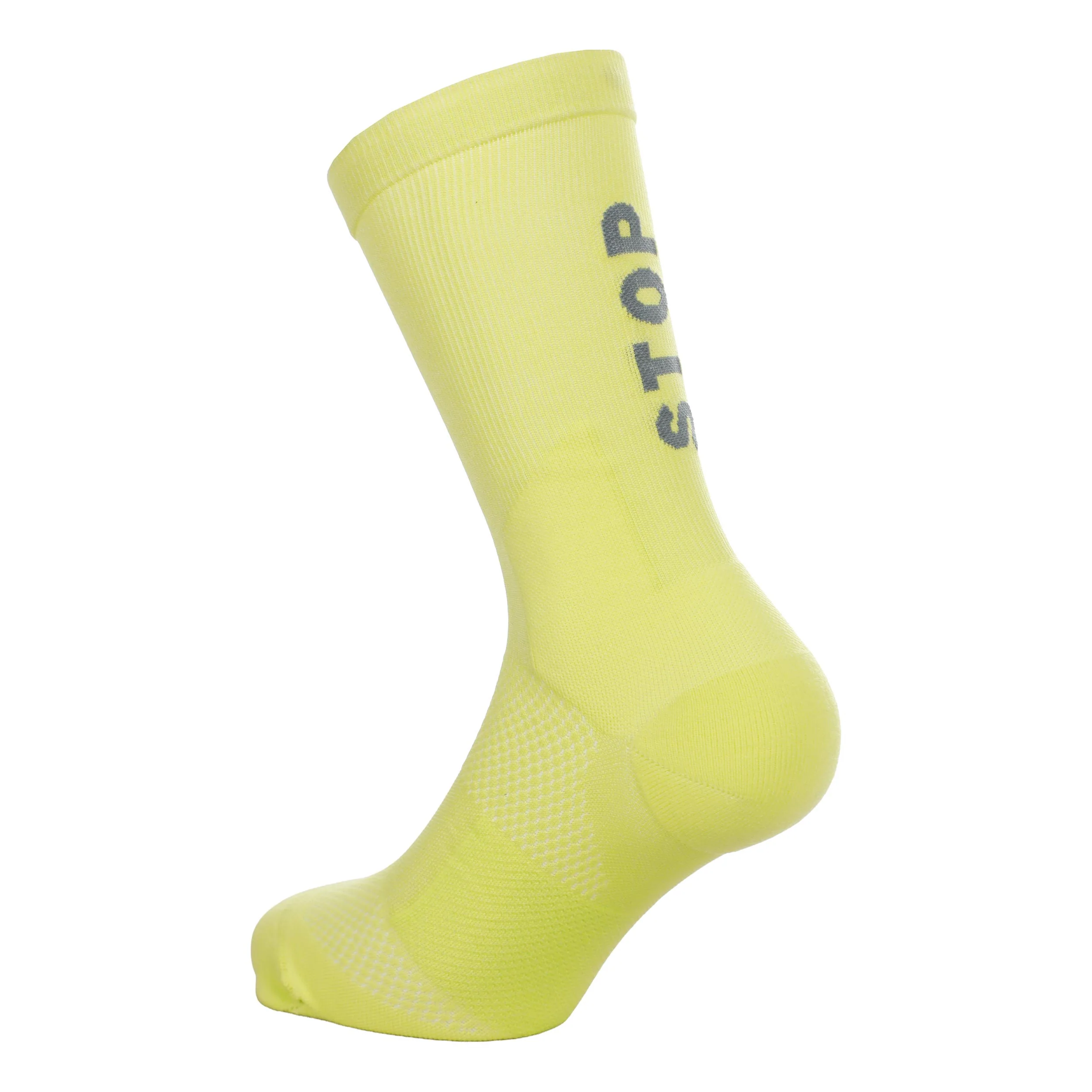 Never Stop Crew Laufsocken Unisex - limette, grau - Image 2