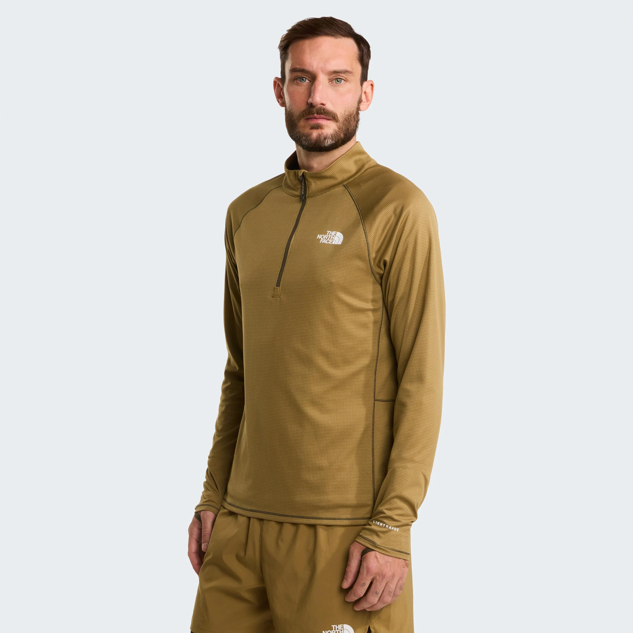 Sunriser 1/4 Zip Laufshirt Herren - braun - Image 3