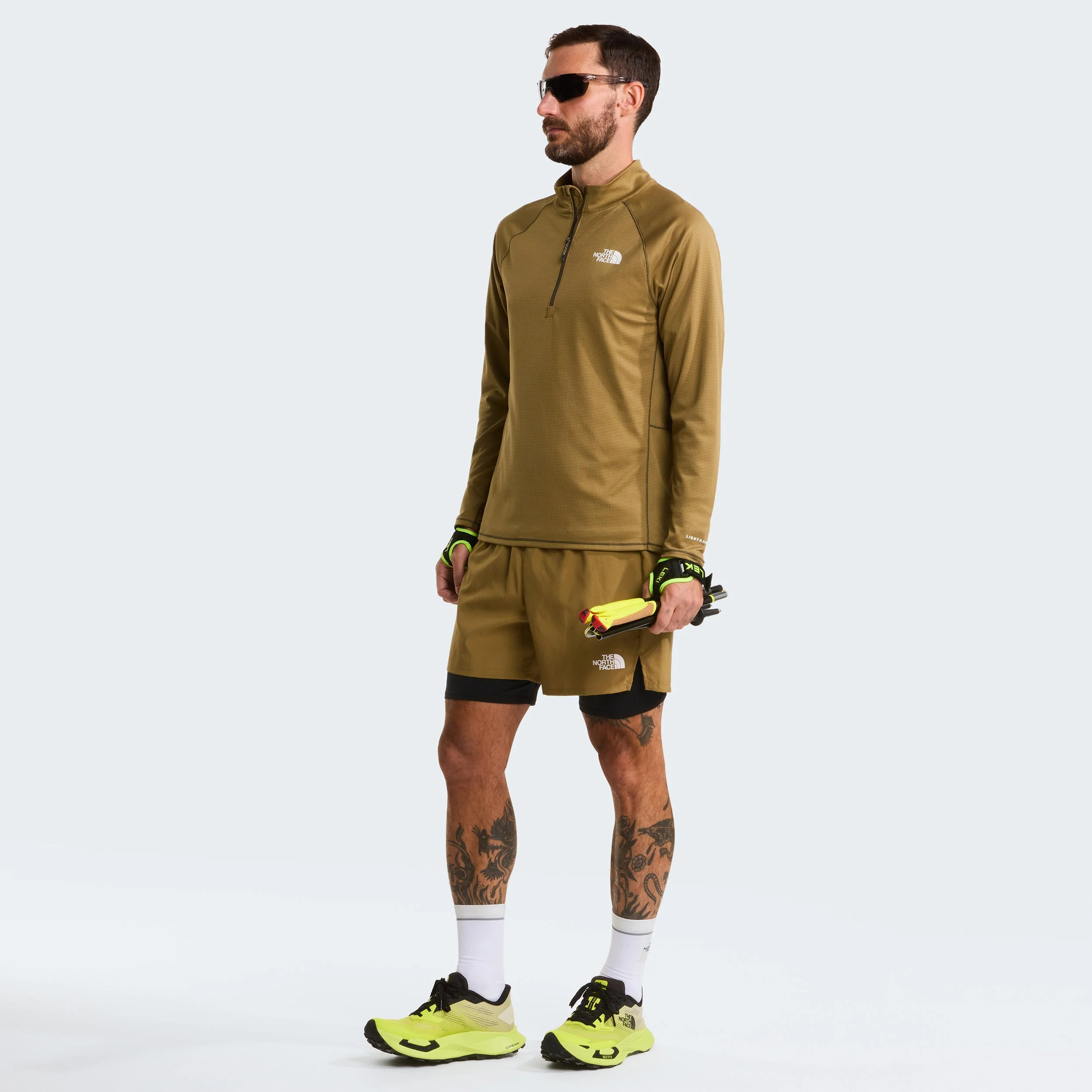 Sunriser 1/4 Zip Laufshirt Herren - braun - Image 6