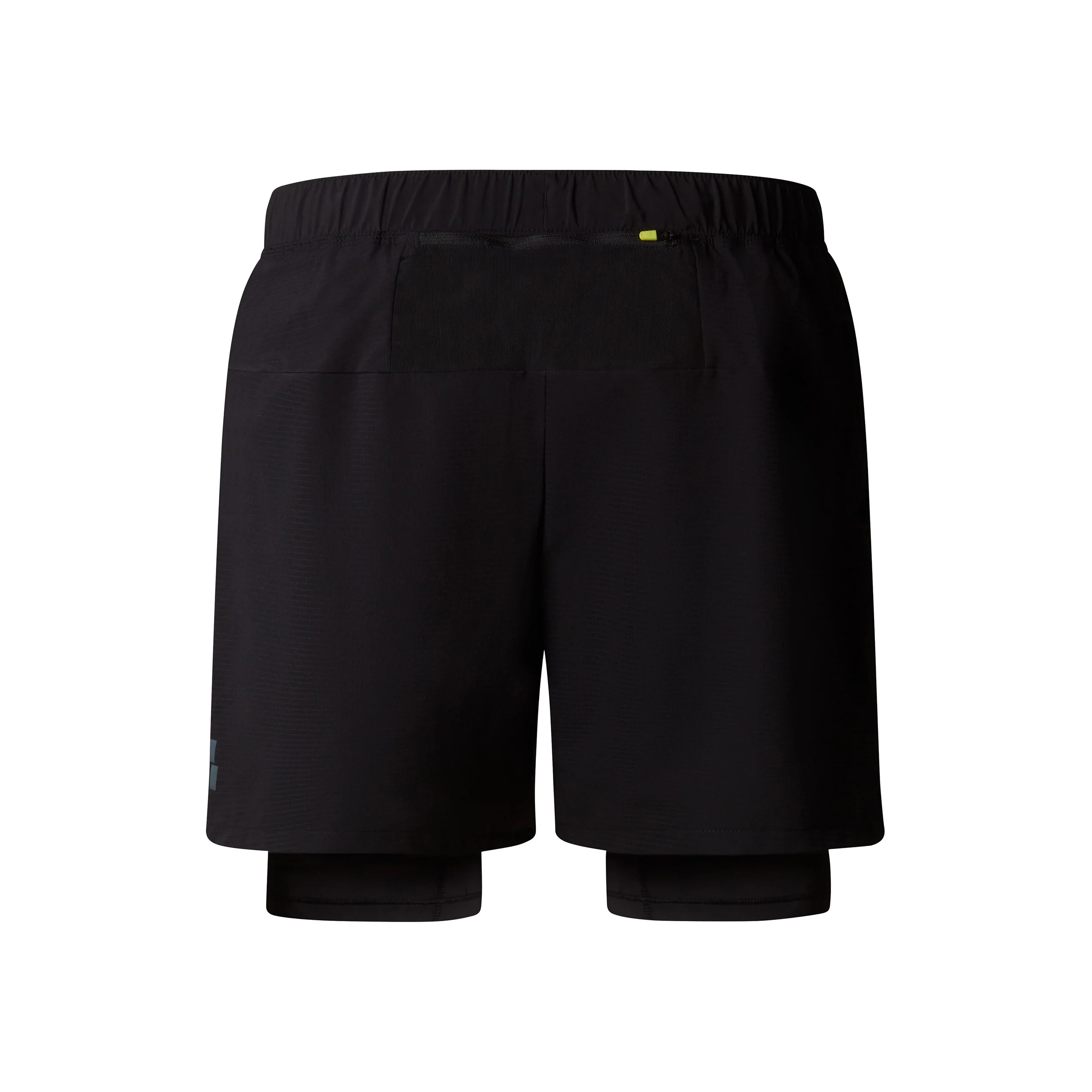 Sunriser 2in1 6in Laufshorts Herren-Schwarz,Neongrün - Image 2