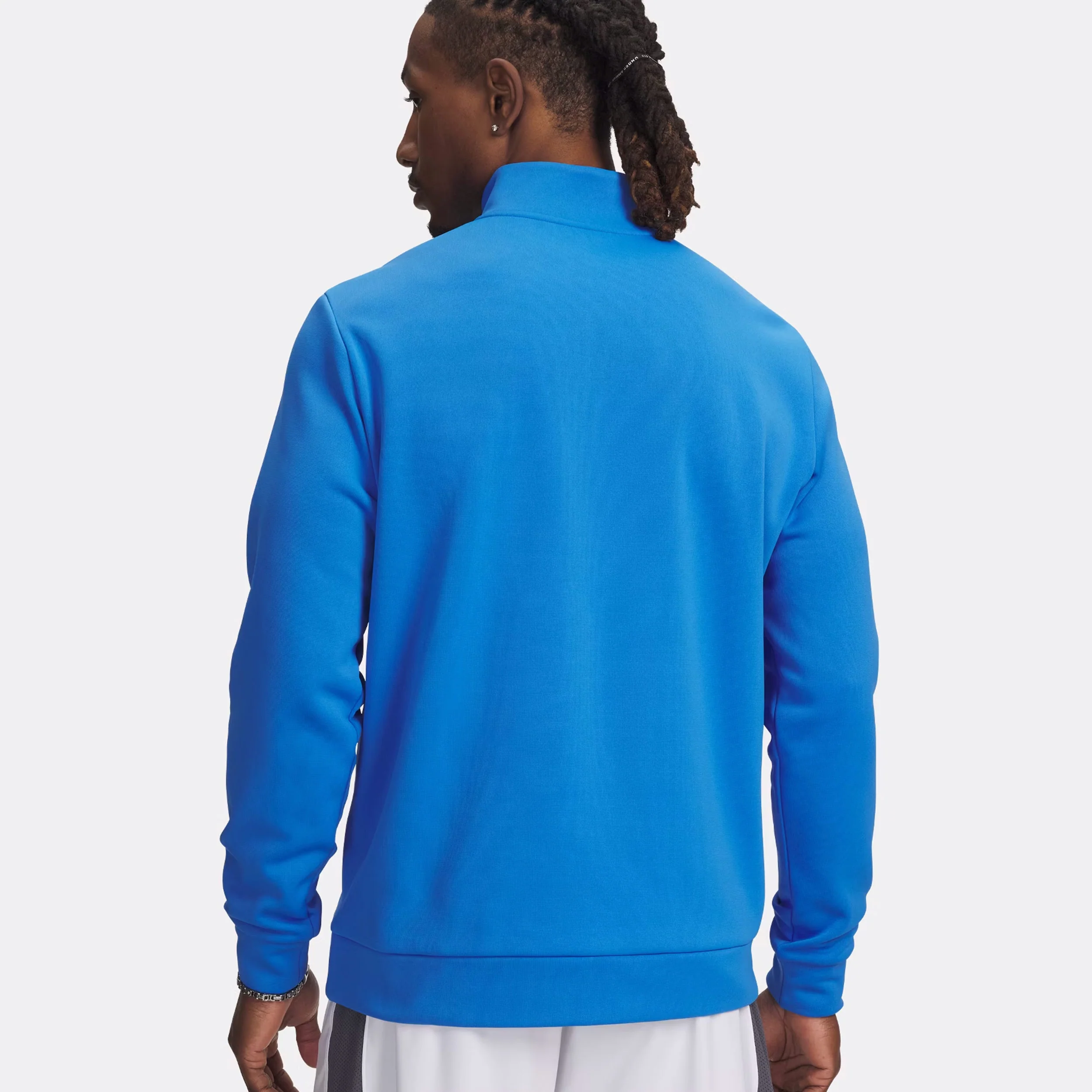 Armour Fleece 1/4 Zip Longsleeve Herren-Blau,Weiß - Image 2