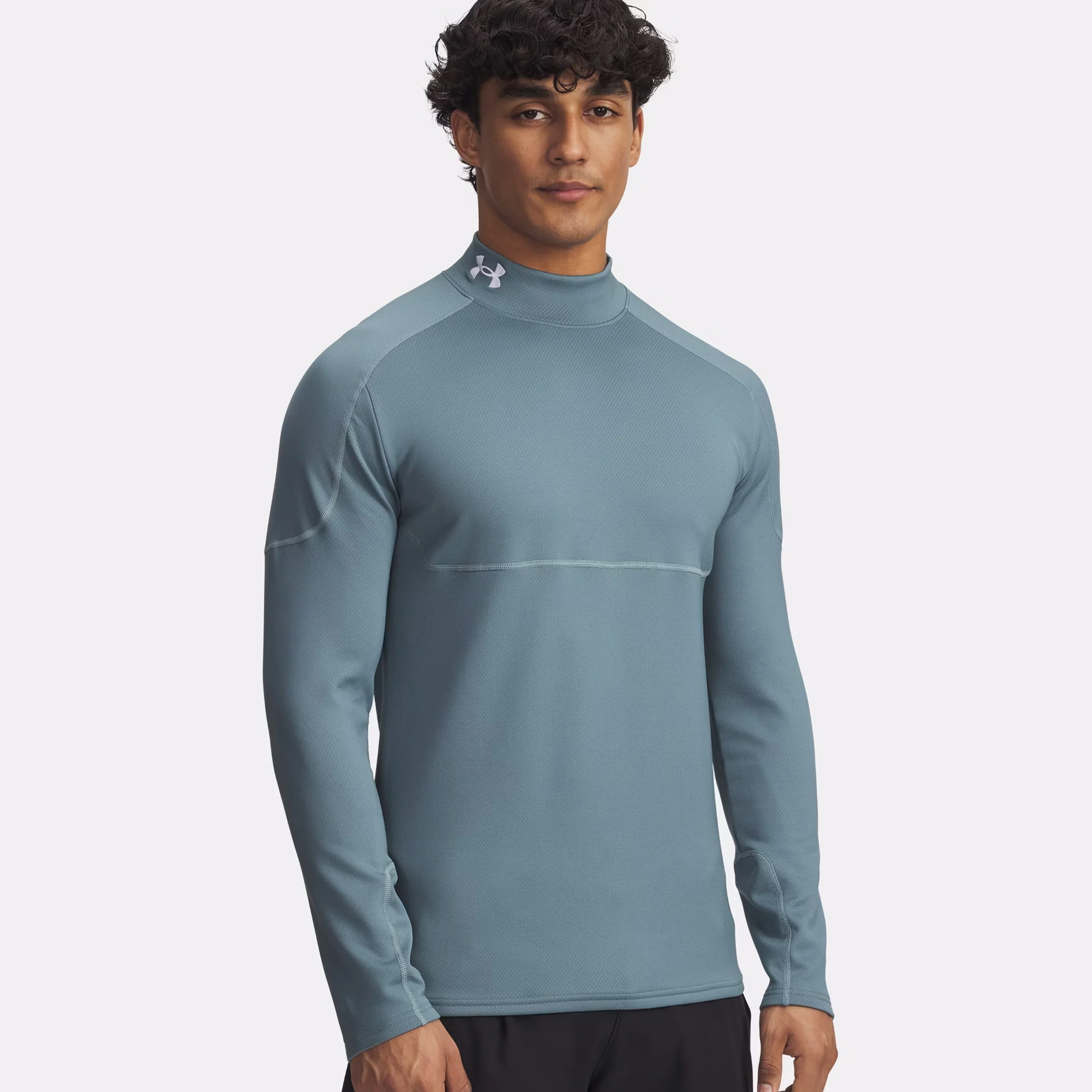 Cold Weather Grid Longsleeve Herren-Blaugrau - Image 2