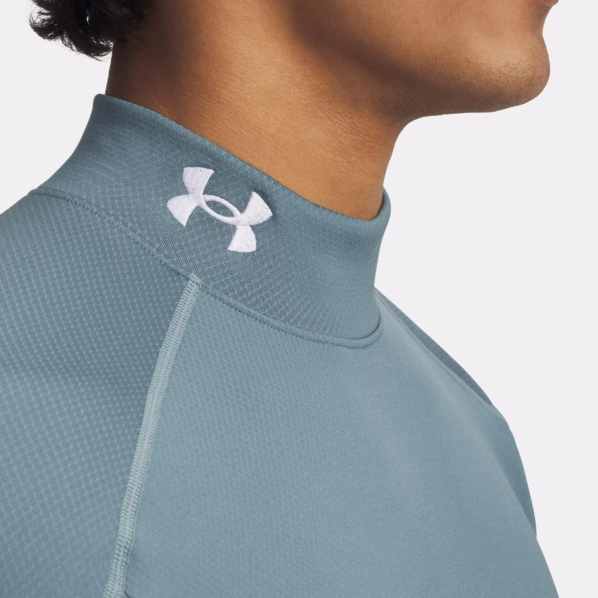 Cold Weather Grid Longsleeve Herren-Blaugrau - Image 4