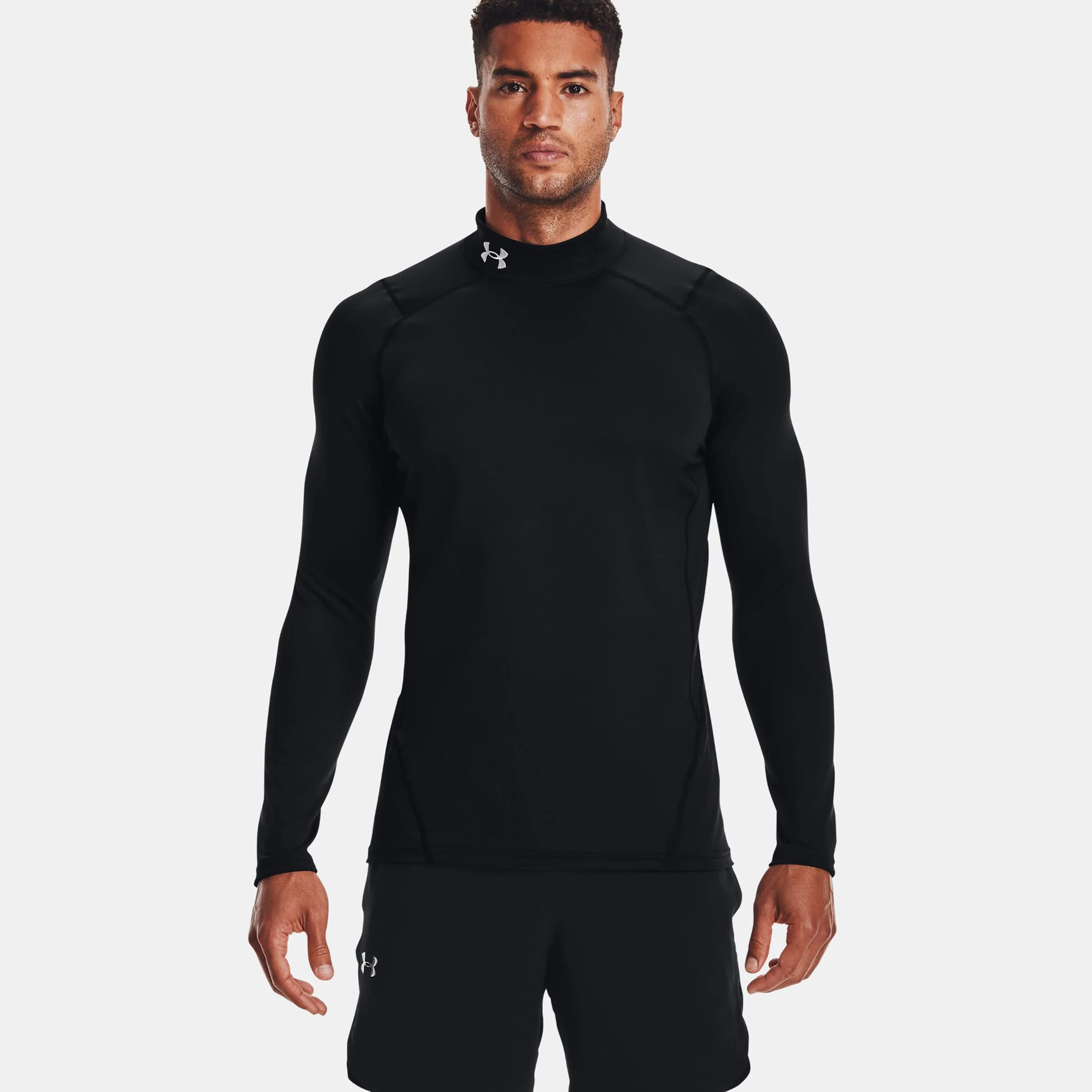 Coldgear Fitted Crew Longsleeve Herren - schwarz, - Image 3