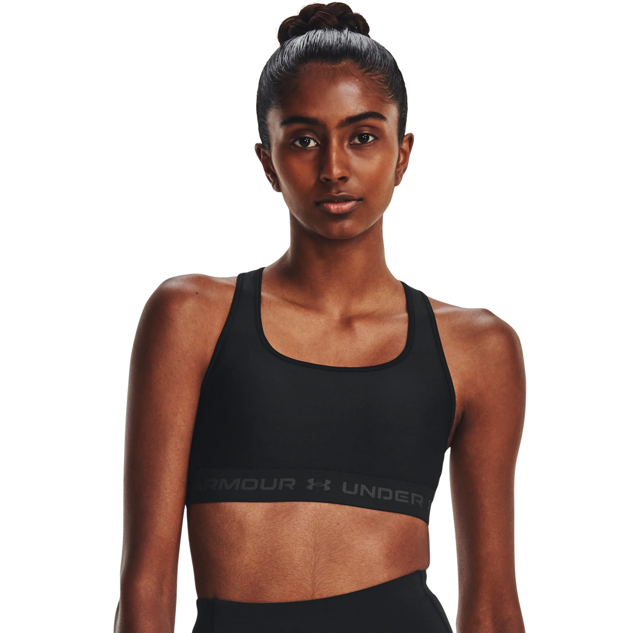 Crossback Mid Sport-BH Damen-Schwarz,Grau - Image 3