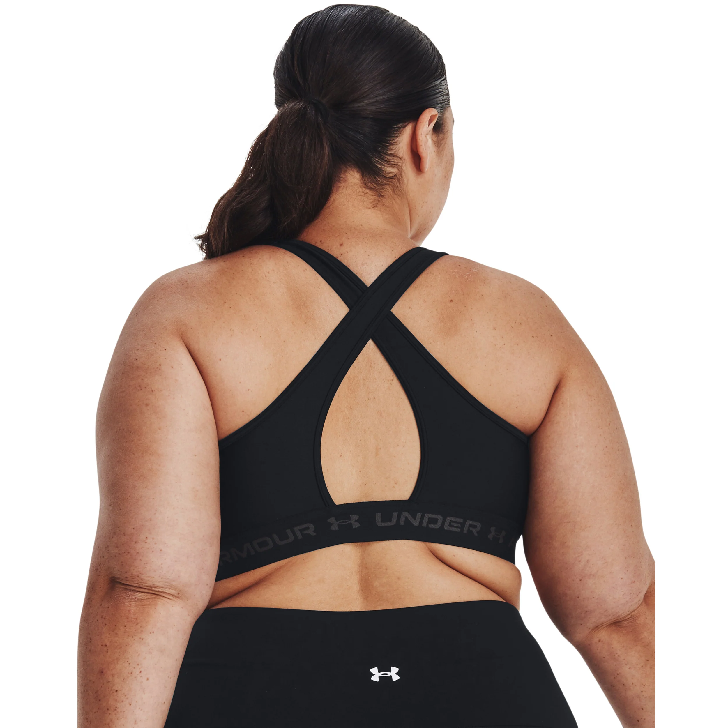 Crossback Mid Sport-BH Damen-Schwarz,Grau - Image 6