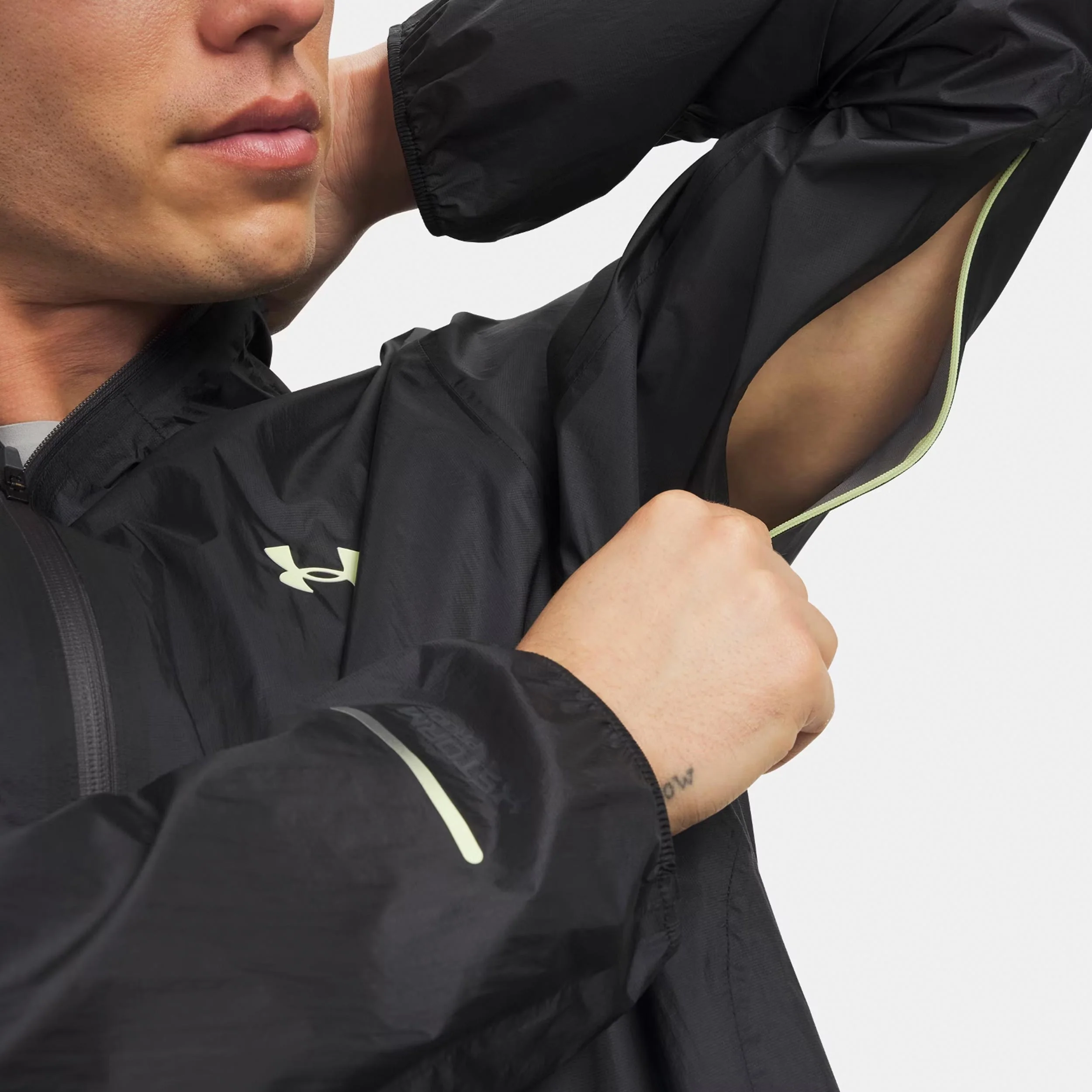 Explor Trail Run Rain  Laufjacke Herren-anthrazit, hellgrün - Image 4